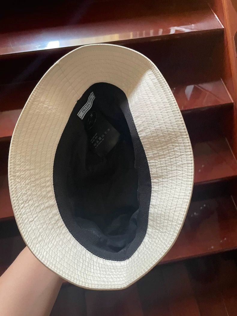 Prada Prada White Bucket Hat Size M-2506 Size ONE SIZE - 6 Thumbnail