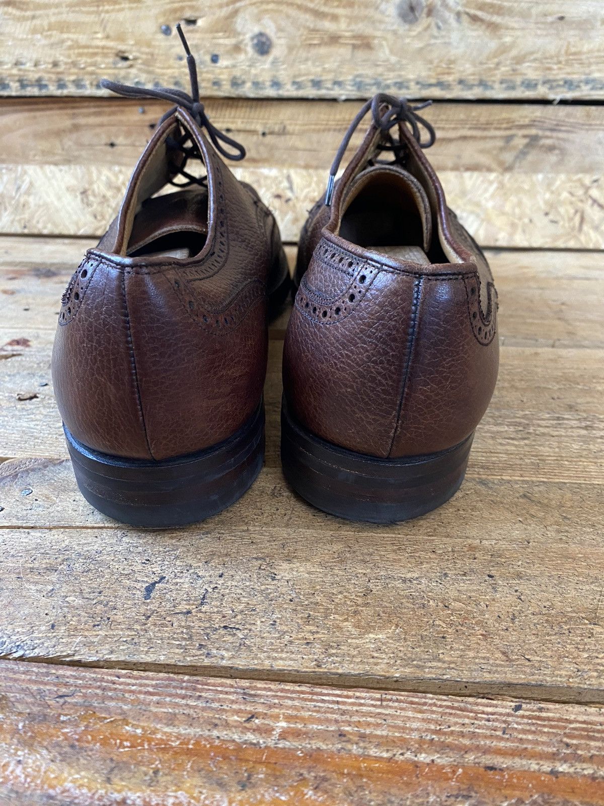 Crockett & Jones Crockett and jones rugby pebble grain brown leather oxford Size US 11.5 / EU 44-45 - 7 Thumbnail