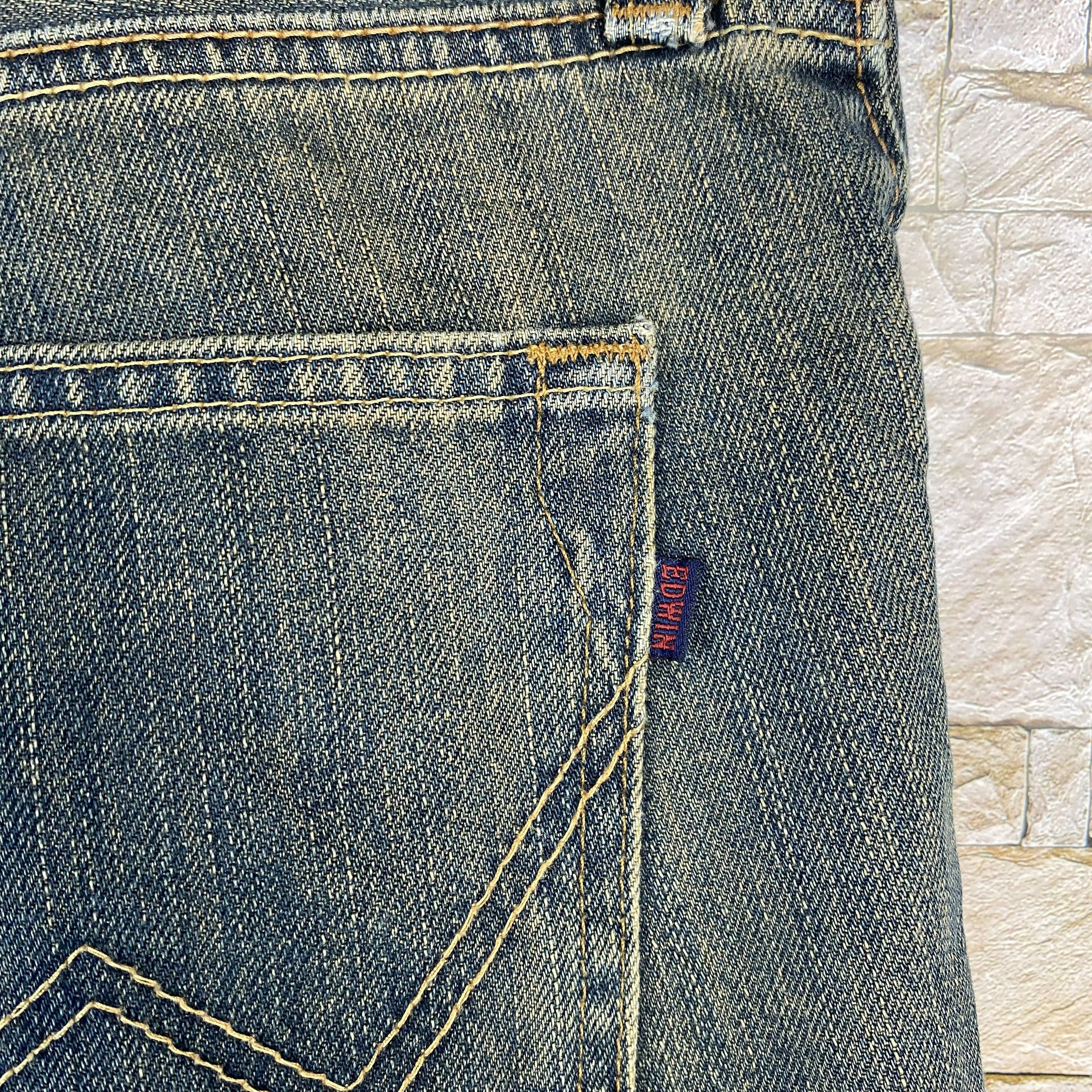 Edwin Edwin vintage Blue Denim Pants #7591 Size US 35 - 17 Thumbnail