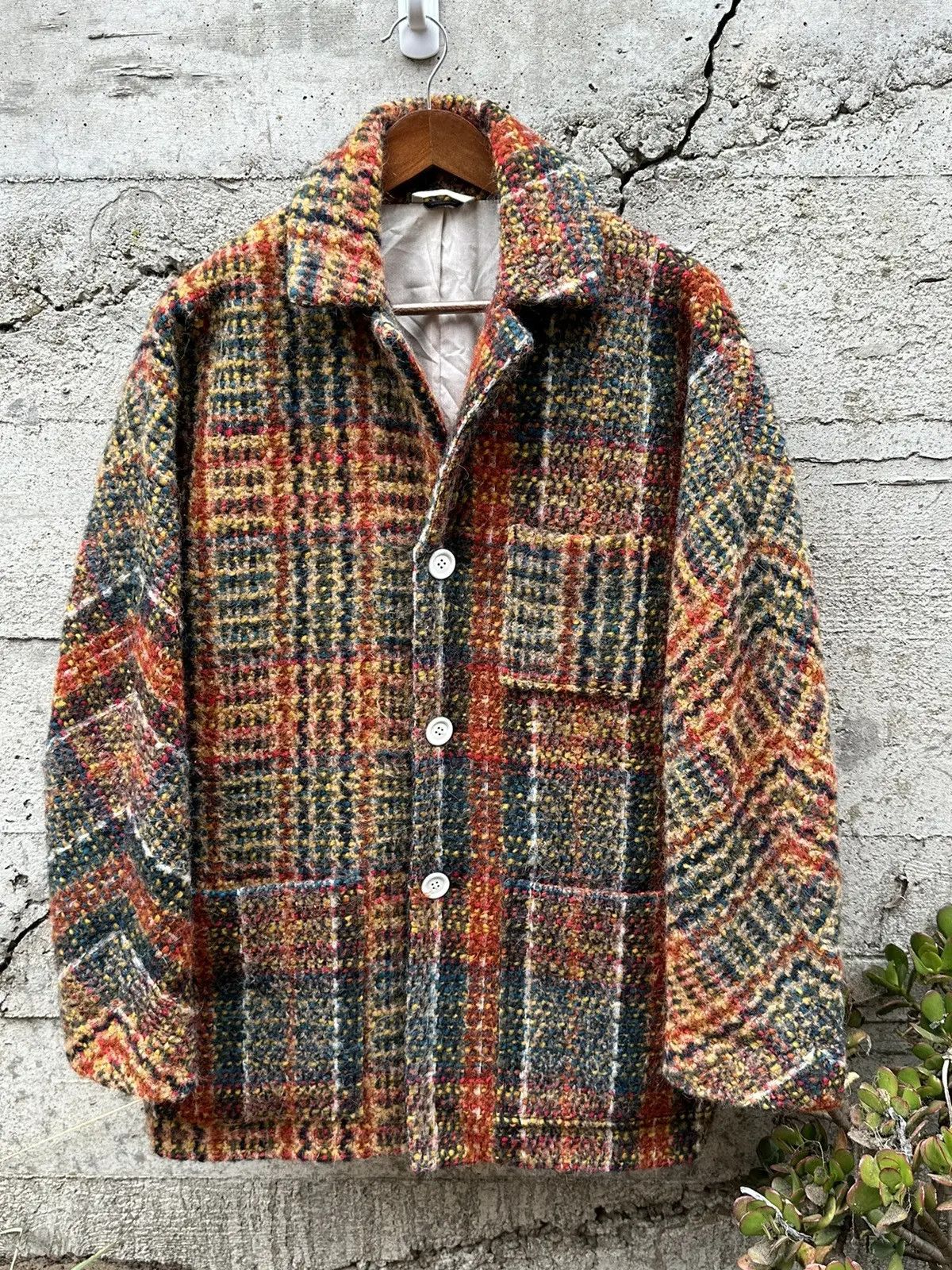 Acne Studios RARE GRAIL Acne Studios Twisted yarn tweed overcoat jacket Size US XL / EU 56 / 4 - 1 Thumbnail