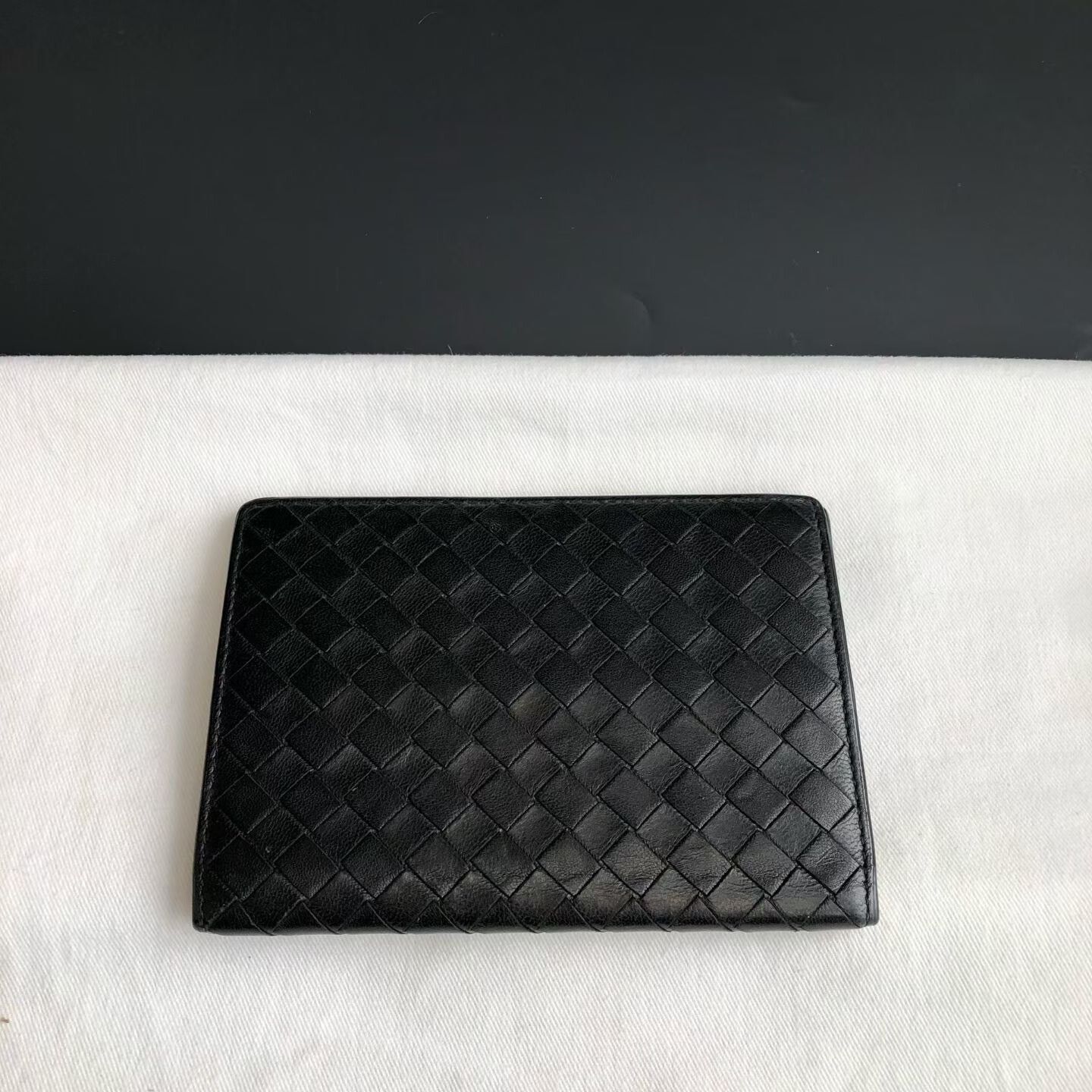 Bottega Veneta BV Black Woven Foldable Passport Card Case Size ONE SIZE - 1 Thumbnail