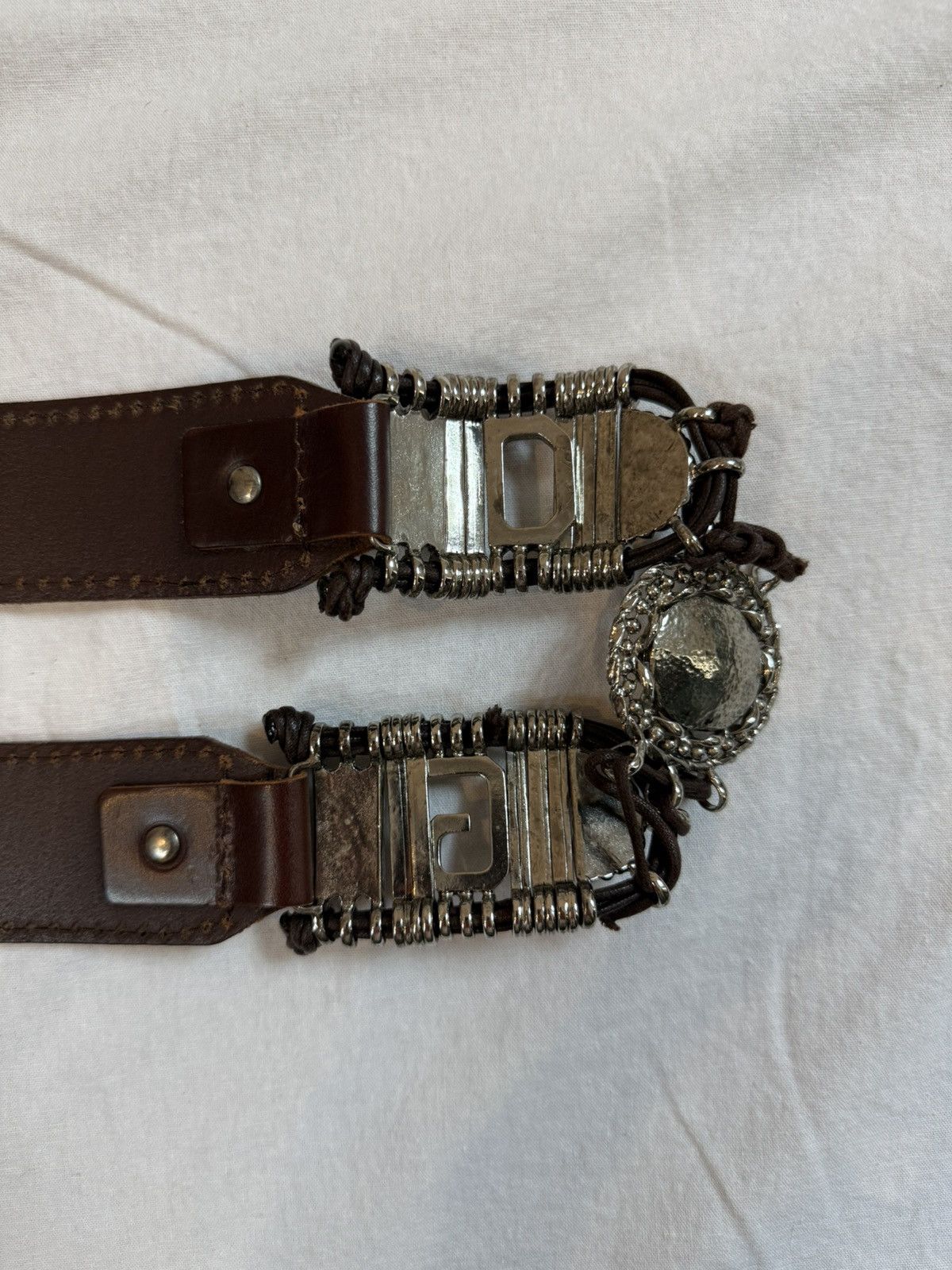 Dolce & Gabbana Western Sliver Calf Leather Belt Size ONE SIZE - 7 Thumbnail