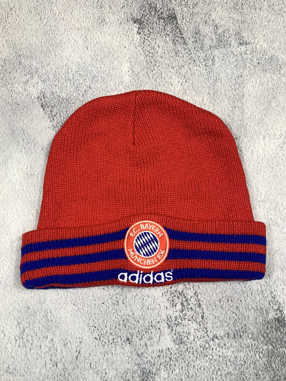 Adidas Vintage Y2K Bayern Munich striped streetwear soccer beanie Size ONE SIZE - 1 Thumbnail