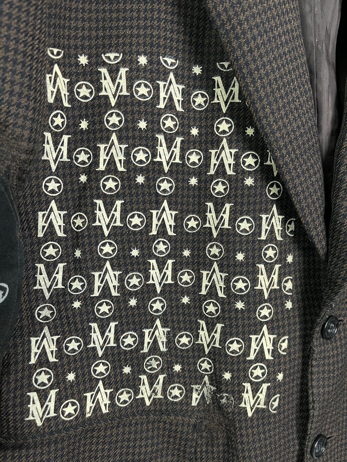 Designer × Seditionaries Marc Vachon Towncraft Skull Checkered Wool Blazer Size 46R - 7 Thumbnail