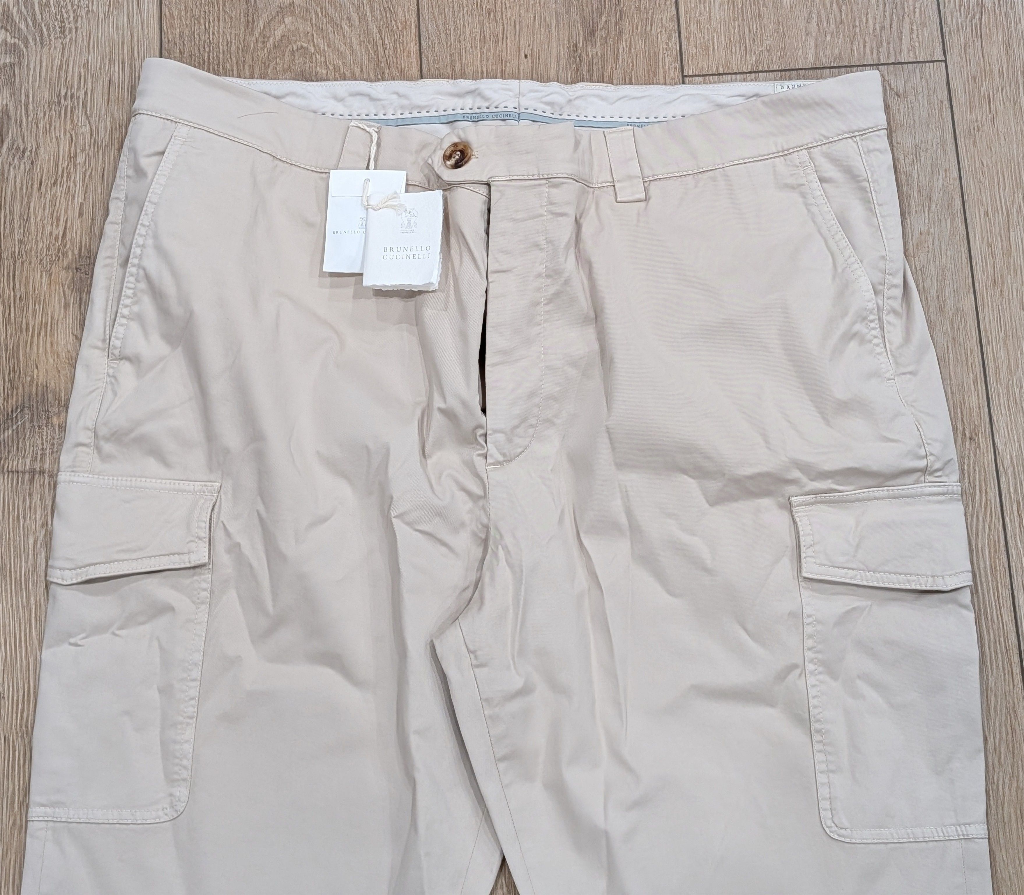 Brunello Cucinelli Brunello Cucinelli Cargo Pants Light Beige 58 US 42 Size US 42 / EU 58 - 2 Thumbnail