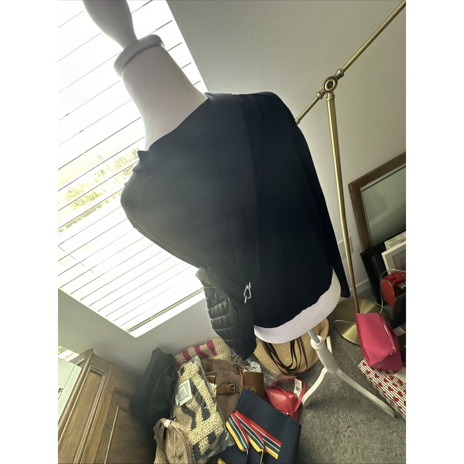 I.N.C INC Rachell Quilted Crossbody Hobo NWOT New Black $50 Retail Size ONE SIZE - 3 Thumbnail