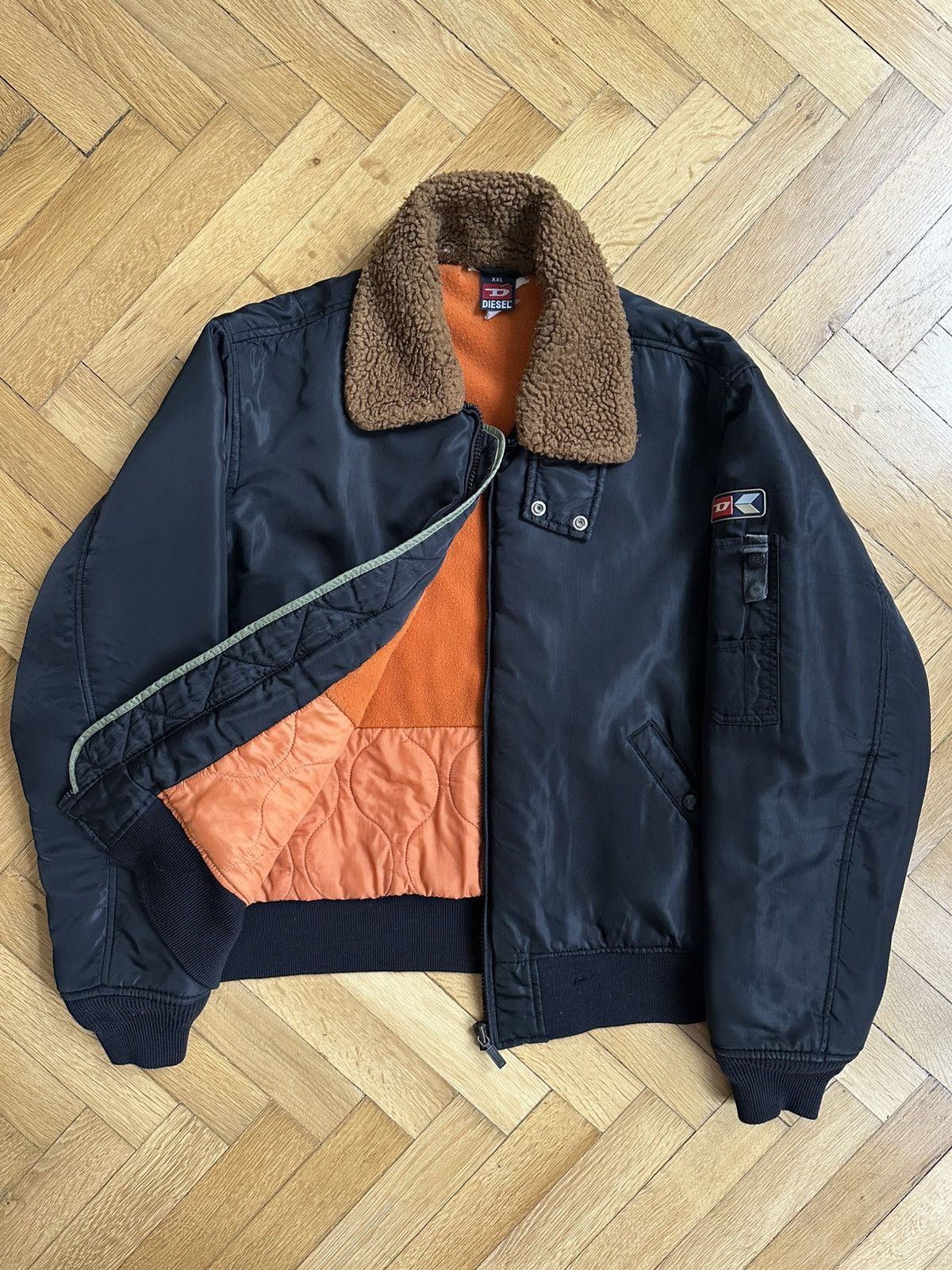 Diesel Diesel Vintage Rare Army Military Cropped Bomber Jacket Size US XL / EU 56 / 4 - 1 Thumbnail