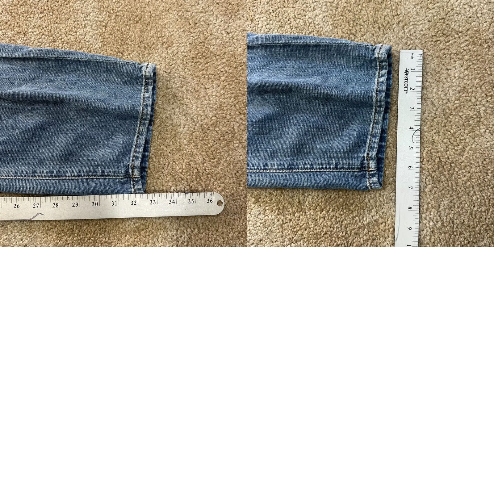 Lucky Brand Lucky Brand 410 Jeans Men Slim Straight 36x32 Blue Denim Medium Wash Cotton Blend 5-Pocket Belt Loops Smart Size US 36 / EU 52 - 9 Thumbnail