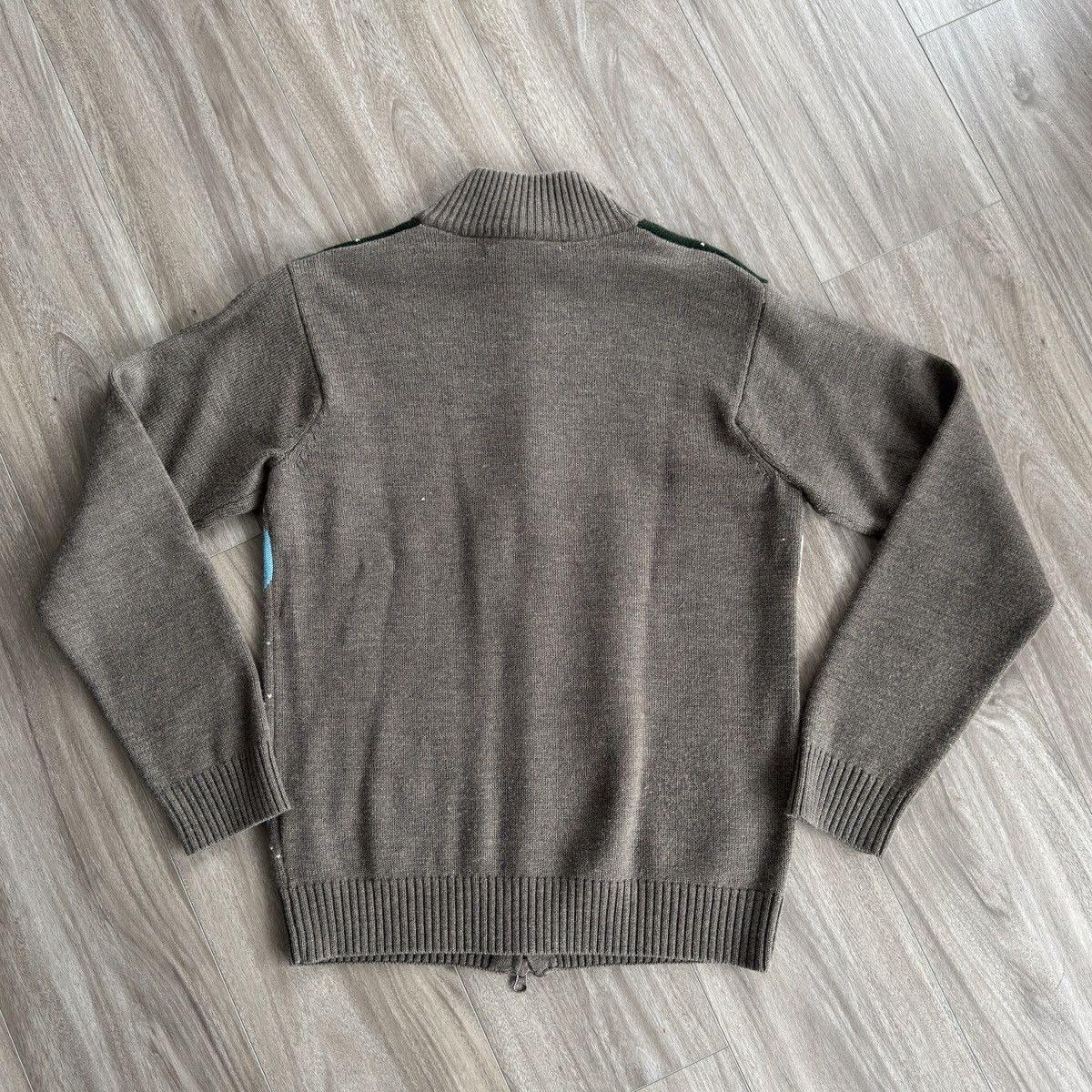 Lacoste Y2K Lacoste Wool Argyle Zip Cardigan Brown Size US M / EU 48-50 / 2 - 7 Thumbnail