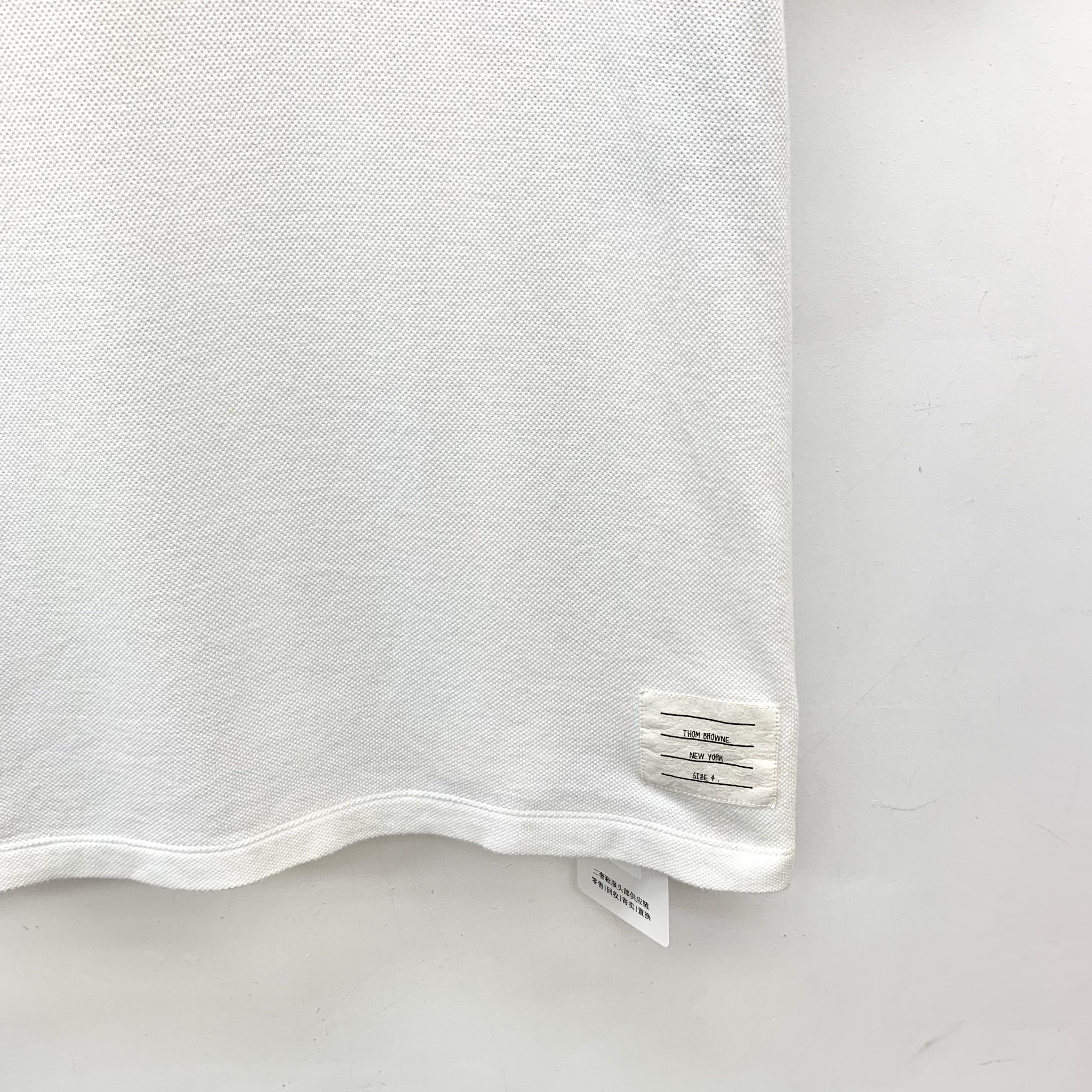 Thom Browne Thom Browne Cotton T-Shirt White (L) Size US XL / EU 56 / 4 - 4 Thumbnail