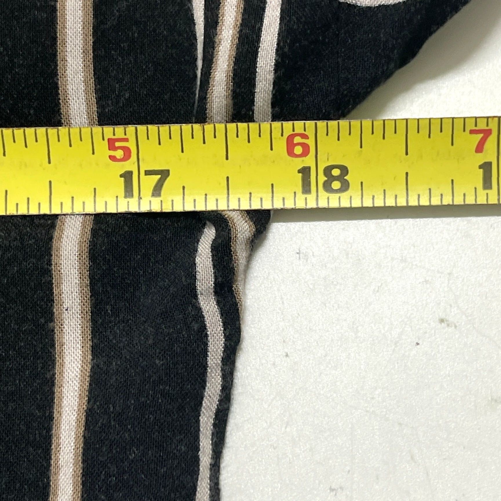 Vintage Maurices Blouse Women M Black Striped Short Sleeve Button Tie Front Bohemian Hippie Casual Shirt Size M / US 6-8 / IT 42-44 - 7 Thumbnail