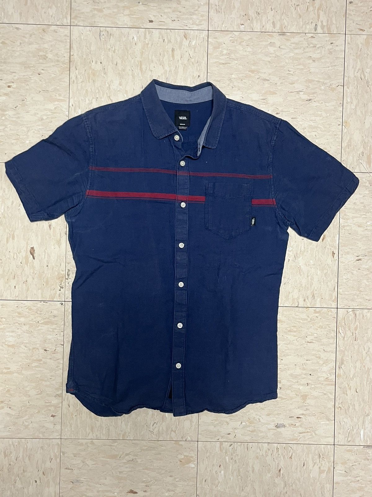 Vans Vans Striped Button Up Size US M / EU 48-50 / 2 - 1 Thumbnail