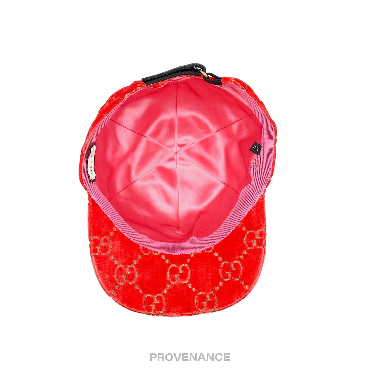 Gucci 🔴 Gucci GG Monogram Canvas Velour Cap - Orange Size ONE SIZE - 8 Thumbnail