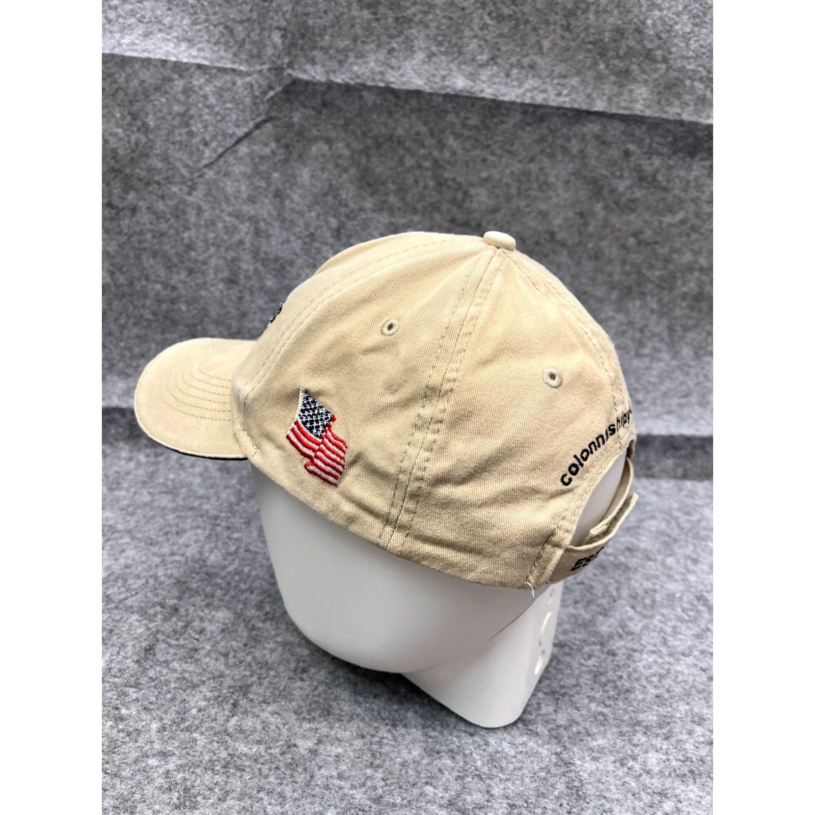 Vintage VINTAGE Colonna's Shipyard Hat Cap Strap Back Adult One Size Beige 100% Cotton Workwear Size ONE SIZE - 5 Thumbnail