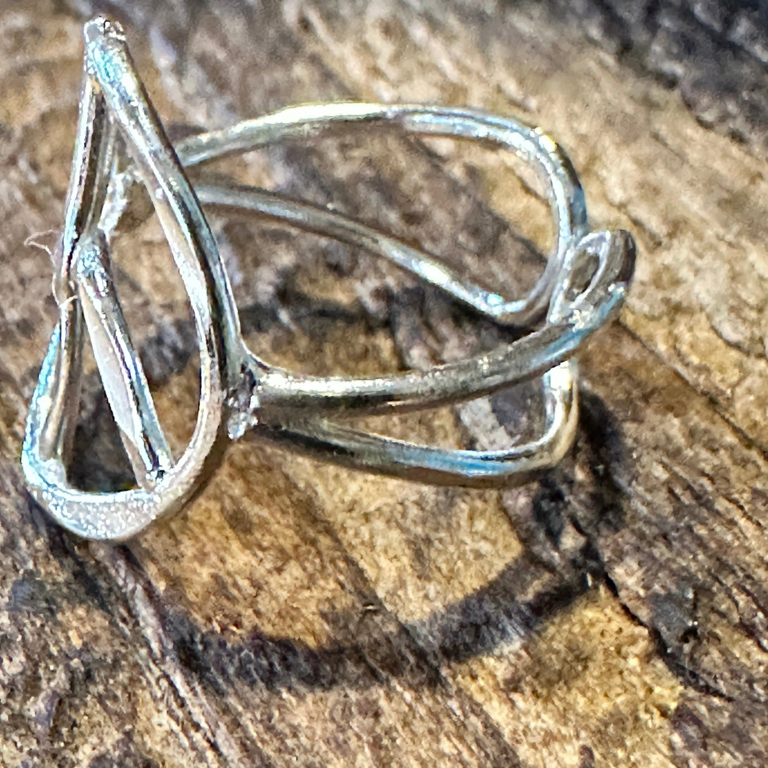 Other Handmade Artesian Hippie Silver Peace Sign Adjustable Ring, Size ONE SIZE - 5 Thumbnail