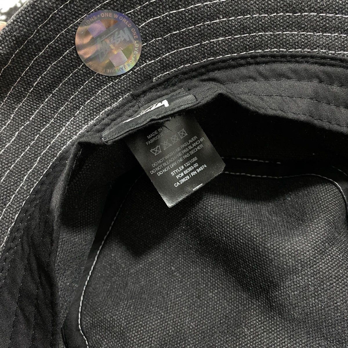 Other STUSSY BUCKET HAT WORKGEAR BLACK Size ONE SIZE - 4 Thumbnail
