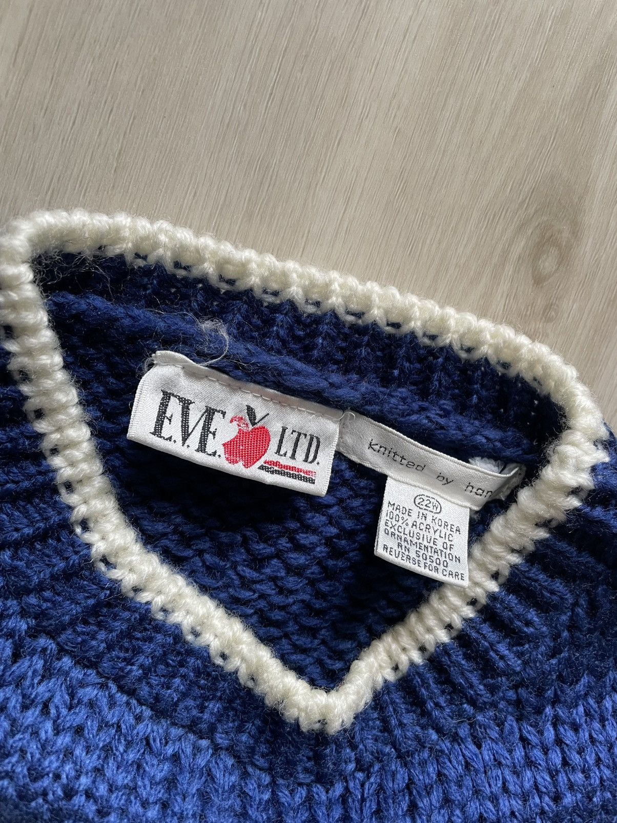 Vintage VTG 80s Eve Teddy Bear Sweater Hand Knit Christmas Sz 22 Size XXL / US 16-18 / IT 52-54 - 3 Thumbnail