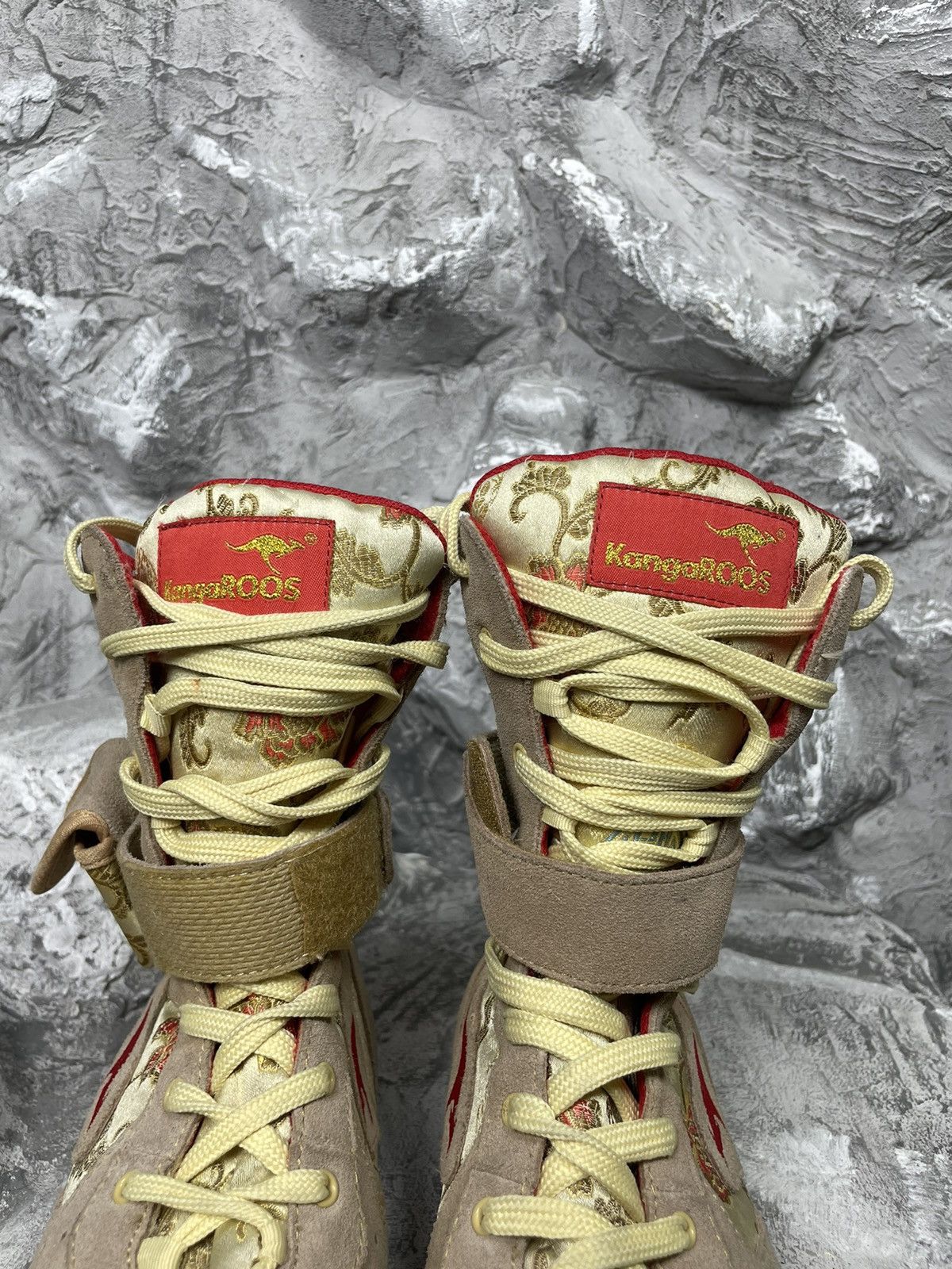 Japanese Brand × Vintage 2000s Y2K Punk Pocket Rare High Shoes Chinese Satin Pattern Size US 8 / IT 38 - 11 Thumbnail