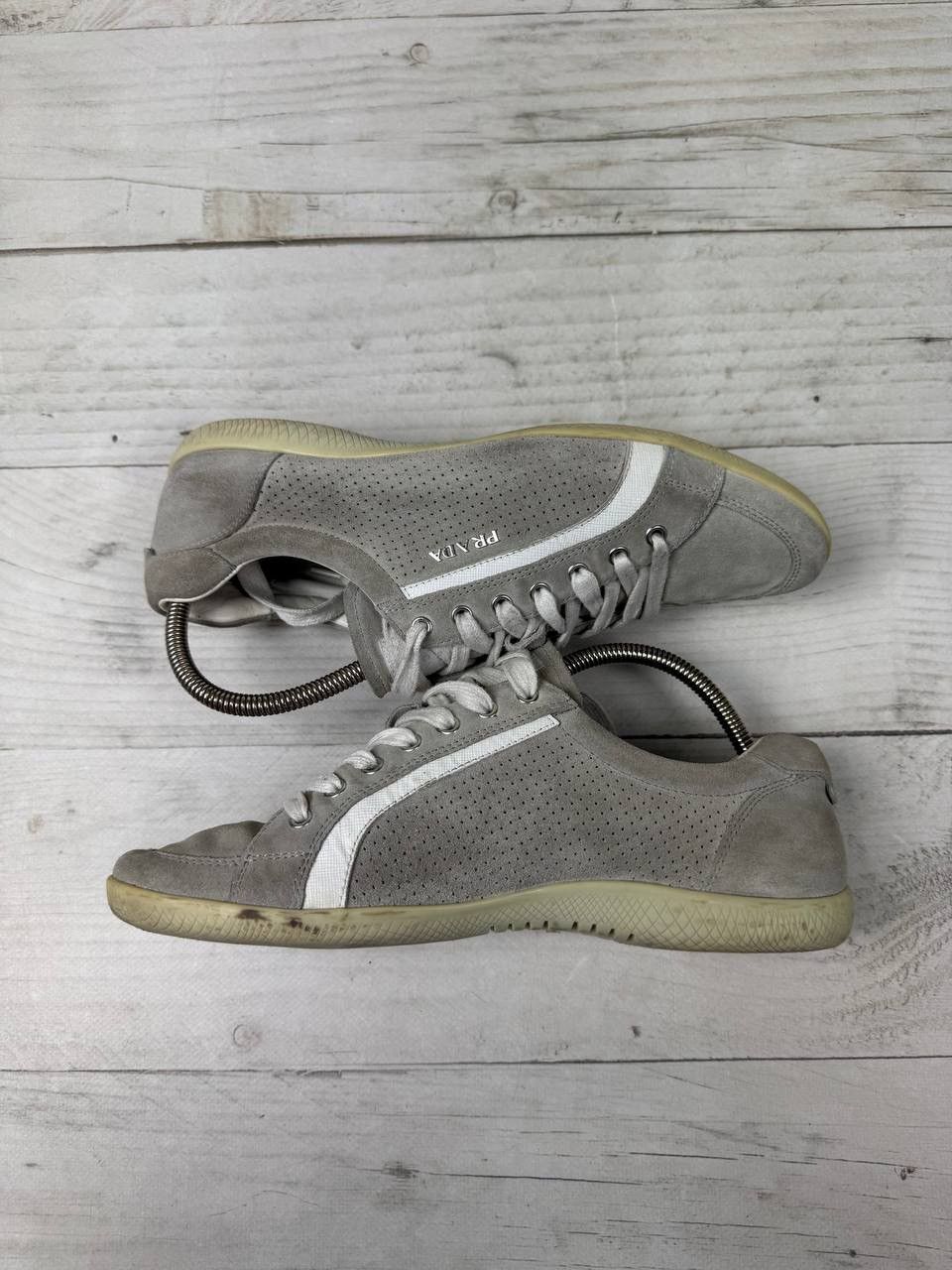 Prada Prada Low Top Leather Sneakers Logo Luxury Size US 9 / EU 42 - 4 Thumbnail