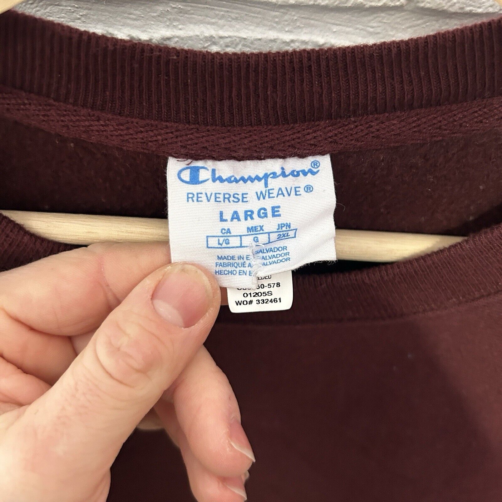 Champion Champion Reverse Weave Sweatshirt “Maroon” Size US L / EU 52-54 / 3 - 6 Thumbnail