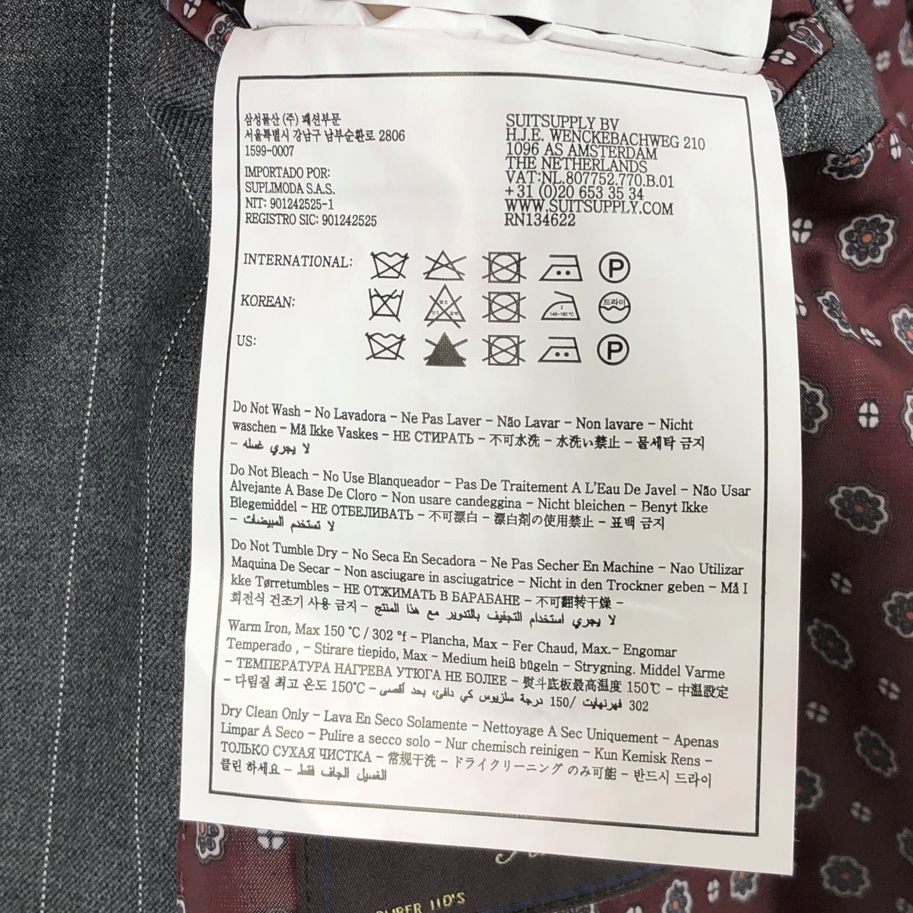 Suitsupply Lazio Pure Wool Blazer Size L (EU:102 UK:42; US:42L) Size 42L - 10 Thumbnail