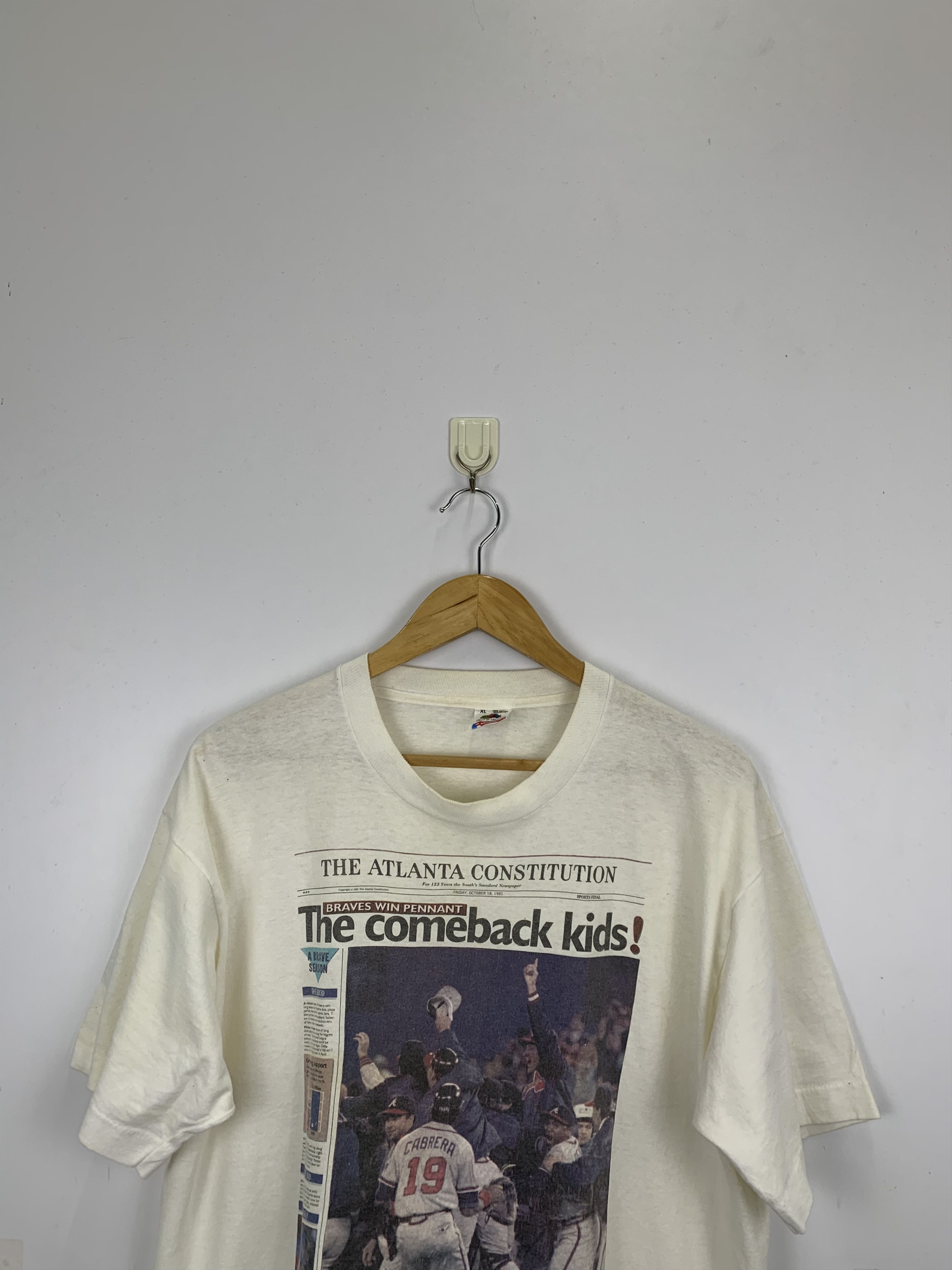MLB × Vintage Vintage 90s The Atlanta The Comeback Kids T Shirt TA0120 Size US XL / EU 56 / 4 - 2 Thumbnail