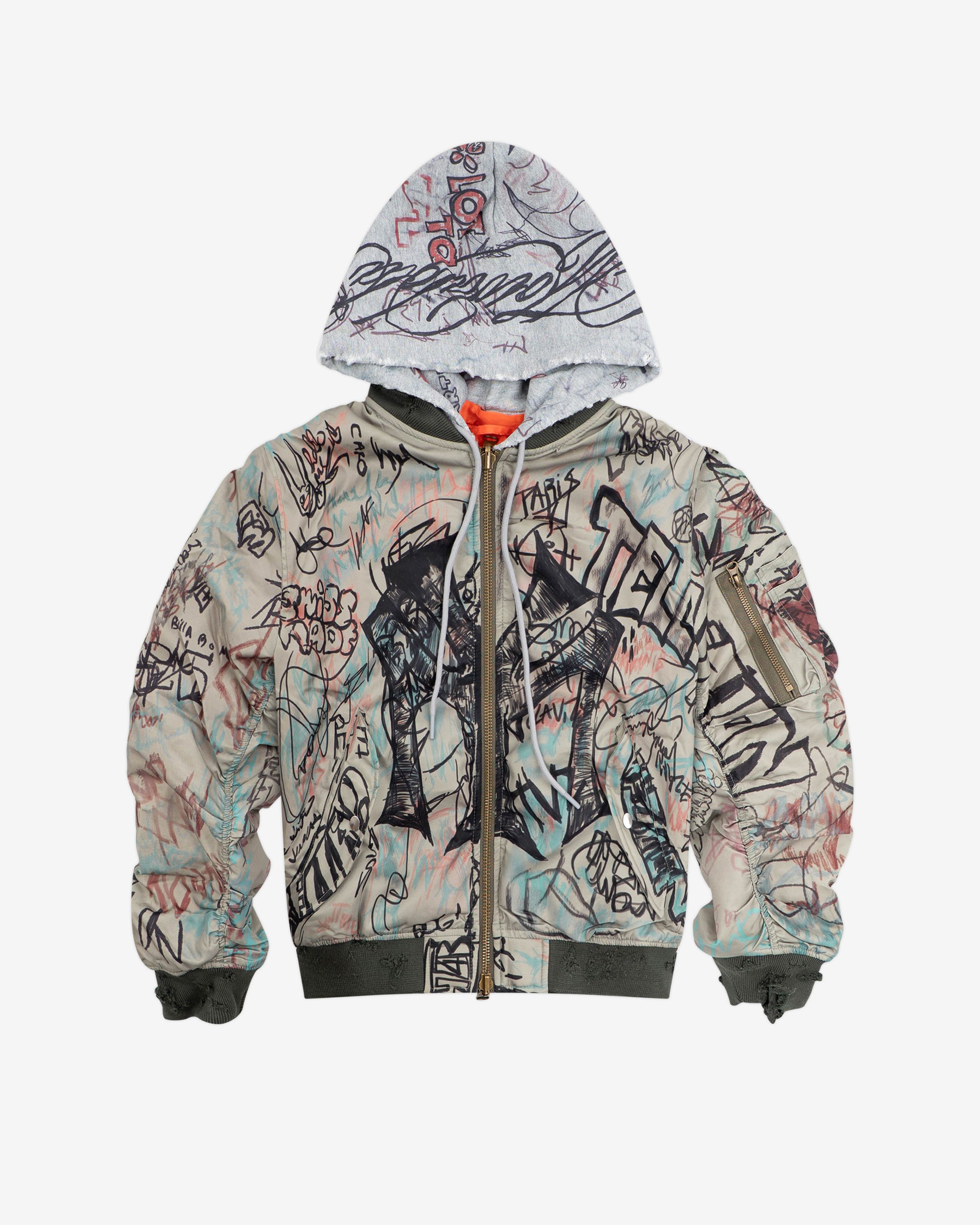 Mowalola Hooded Graffiti Bomber Size US L / EU 52-54 / 3 - 1 Thumbnail