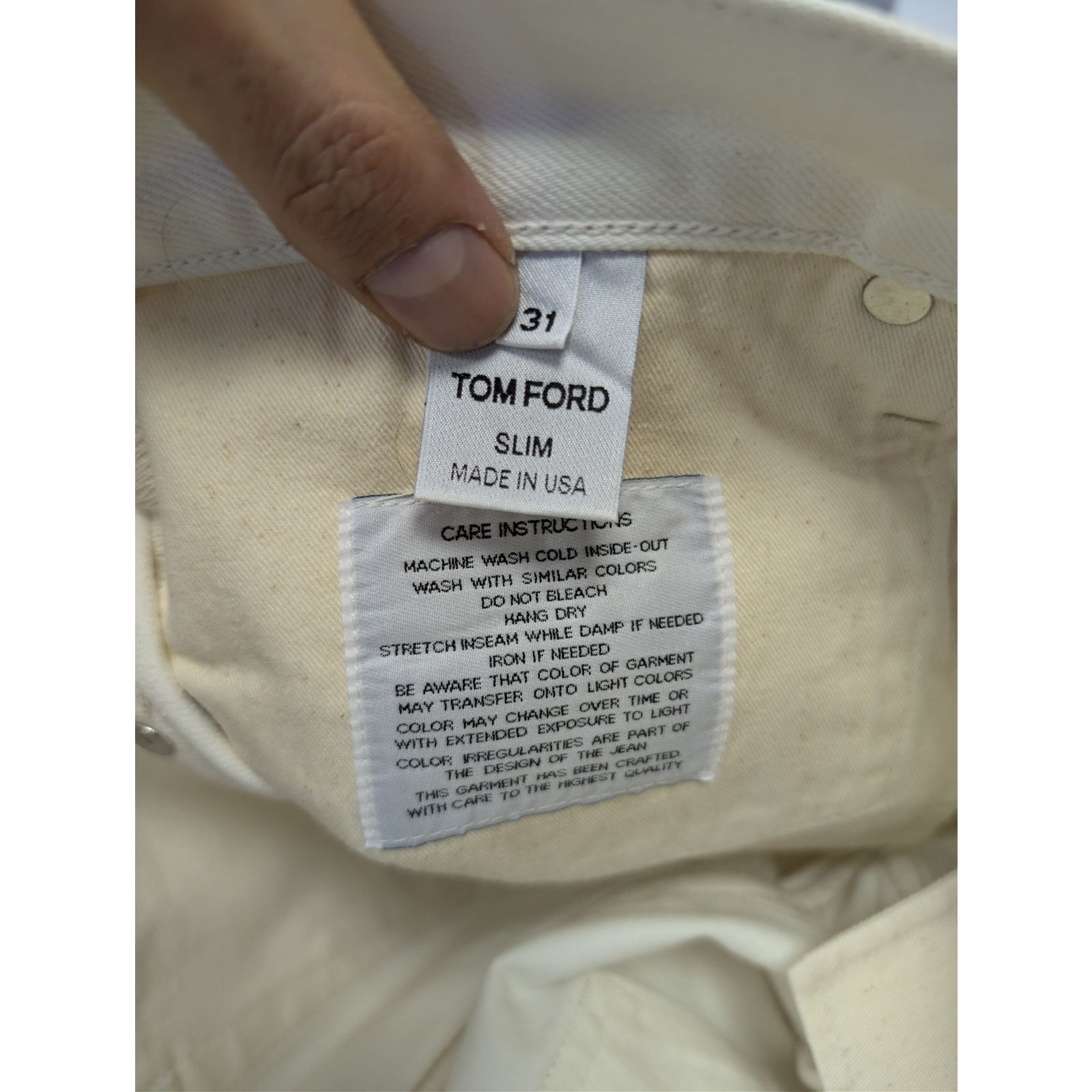 Tom Ford o1rshd1 Slim Jeans in White Size US 31 - 16 Thumbnail