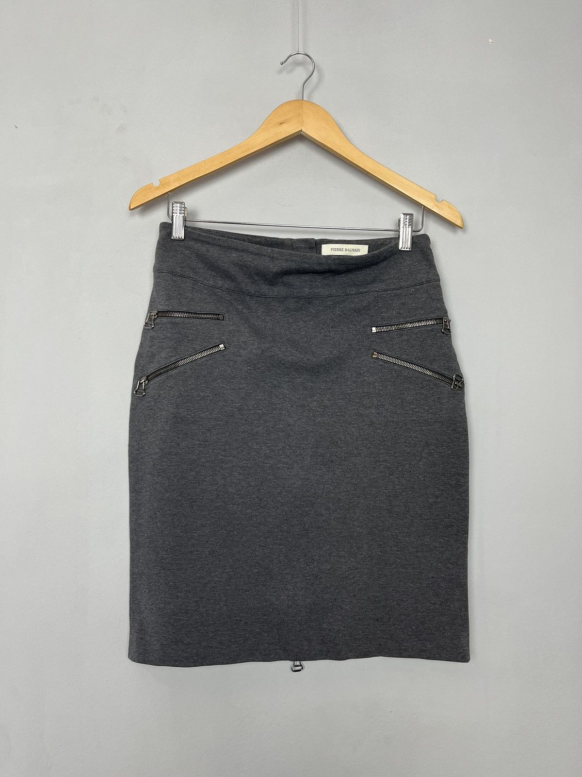 Pierre Balmain Pierre Balmain Luxury Cotton / Nylon Zip Skirt Size 34" / US 12 / IT 48 - 1 Thumbnail