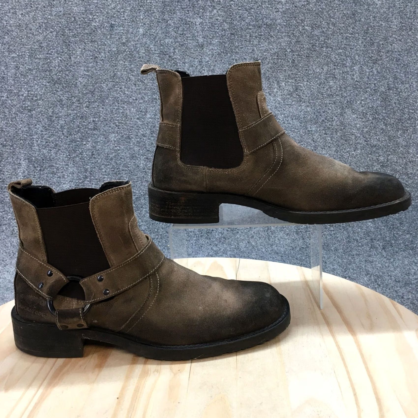 Vintage Rocket Dog Boots Womens 11 Ankle Chelsea Harness Casual Brown Leather Pull On Size US 11 / IT 41 - 2 Thumbnail