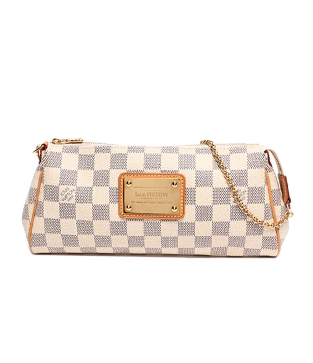 image of Louis Vuitton Shoulder Bag Eva Damier Azur White, Women's