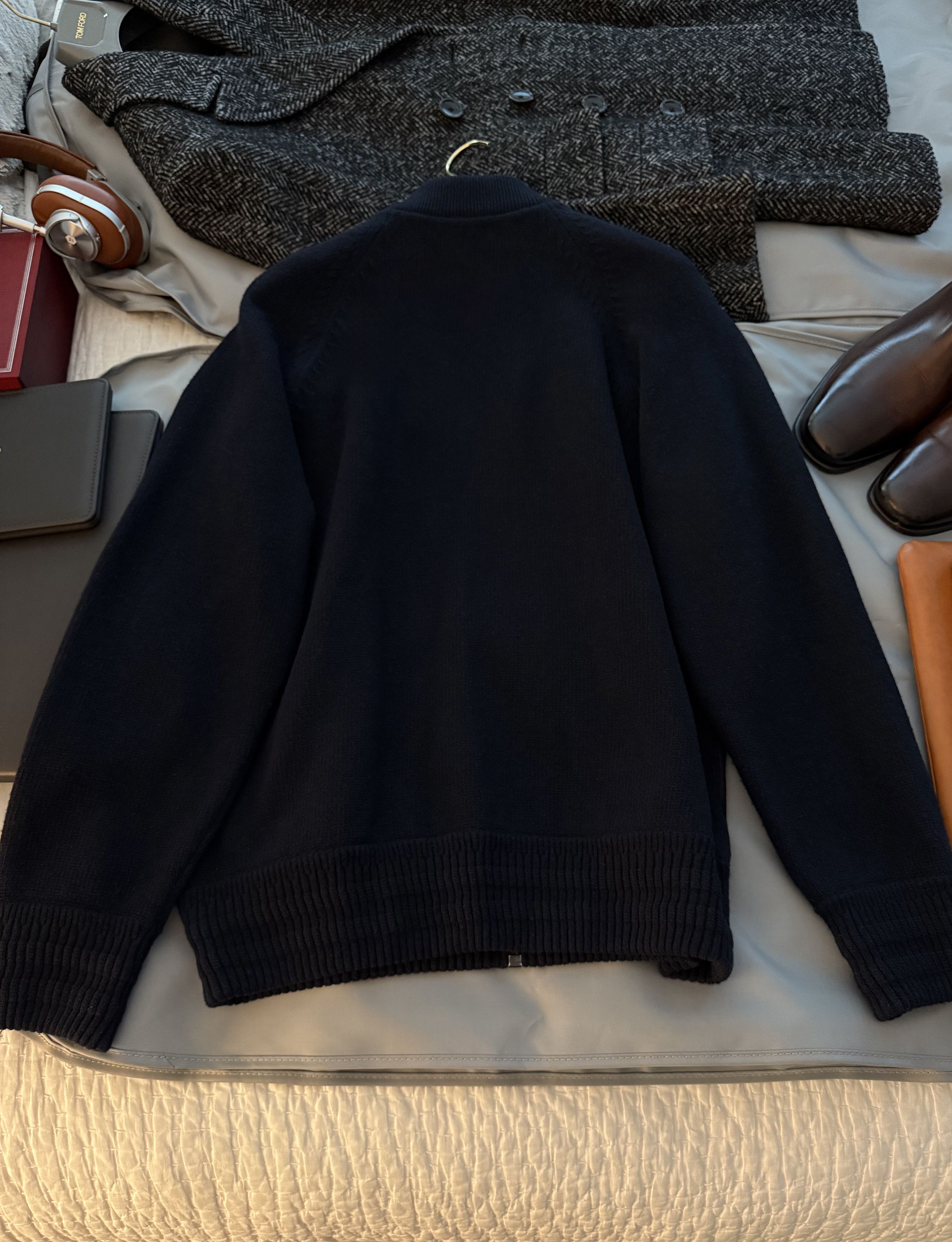 Berluti Fits L, Rare Haider (new designer of TOM FORD) Suede Knit Size US XL / EU 56 / 4 - 22 Thumbnail