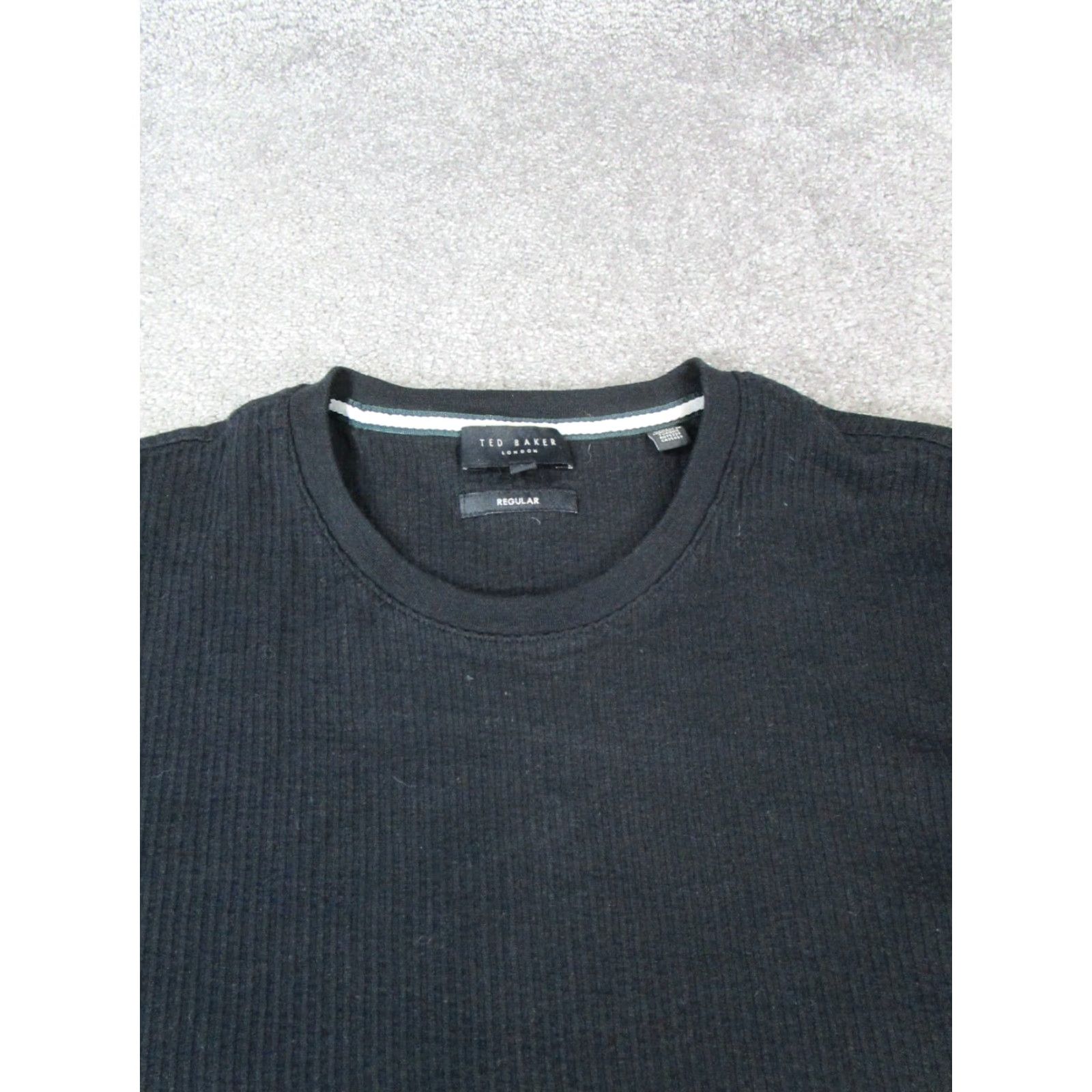 Ted Baker Ted Baker London Shirt Womens 2XL Black Cotton Knit Pullover T-Shirt London Basic Shirt Womens 2XL Mens? Size XXL / US 16-18 / IT 52-54 - 2 Thumbnail