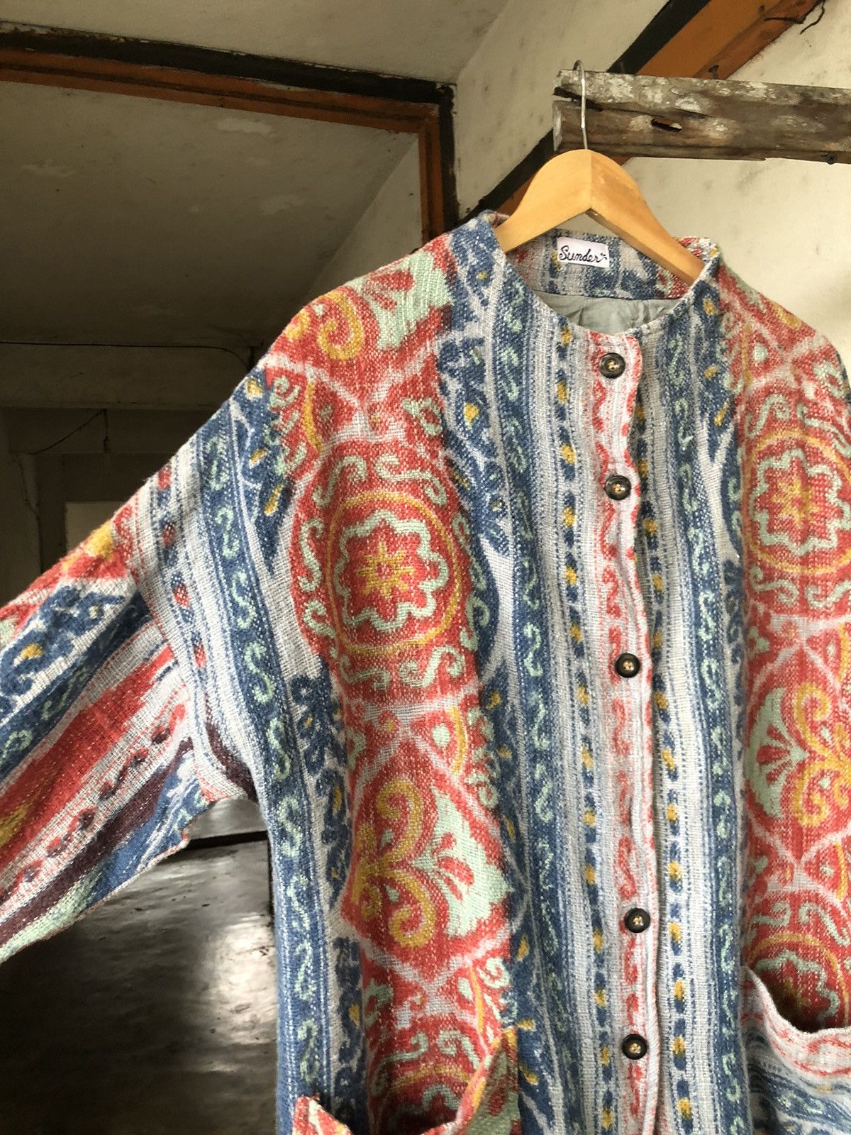 Native ❗️Sunder Native Cotton Knit Gaudy Oversize Jacket Like Coogi Size US M / EU 48-50 / 2 - 7 Thumbnail