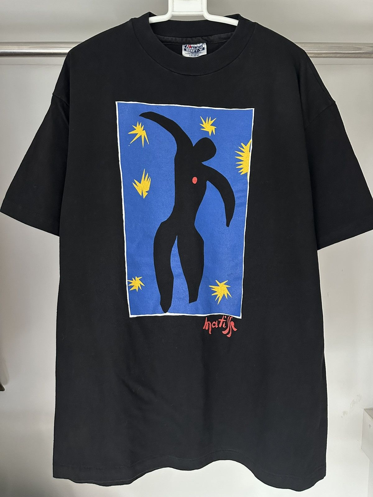 Hanes Vintage 80s Henri Matisse “Icarus” From JAZZ! Shirt Size US L / EU 52-54 / 3 - 1 Thumbnail