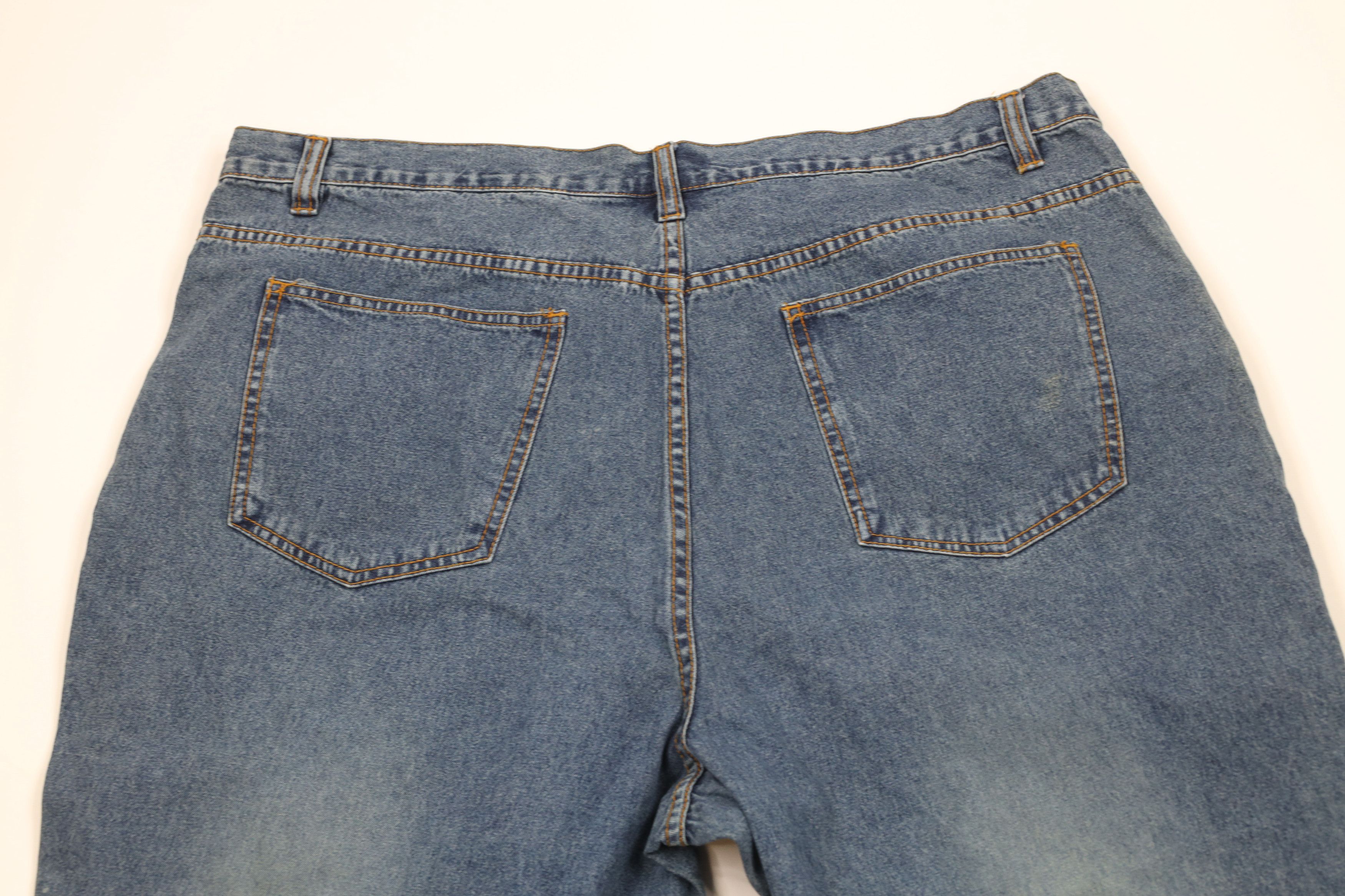 Vintage Vintage 90s Streetwear Patchwork Wide Leg Bell Bottoms Jeans Size 22" - 11 Thumbnail