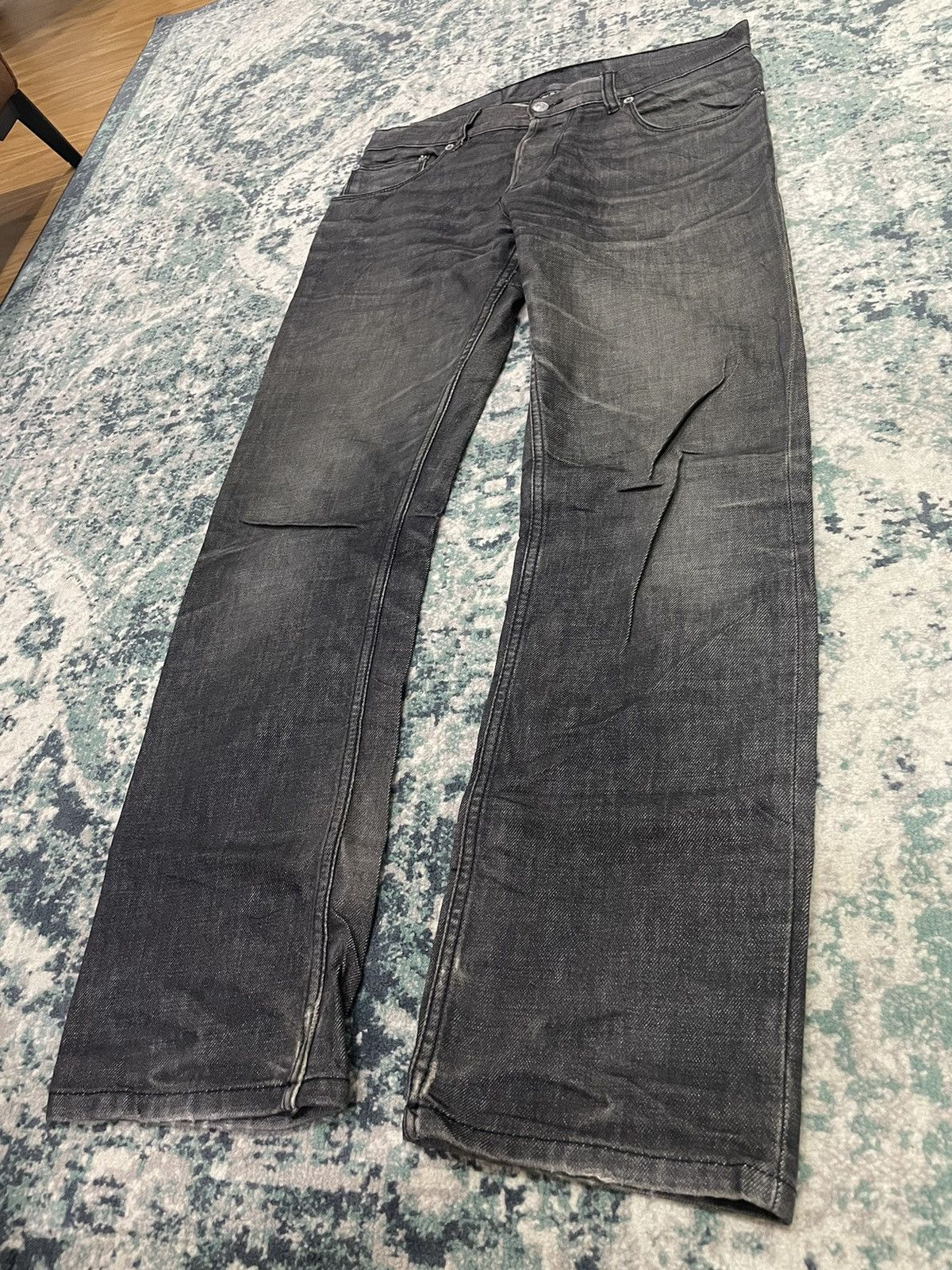 Jil Sander Jil Sander By Raf Simon Waxed Style Distressed Denim Size US 32 / EU 48 - 5 Thumbnail