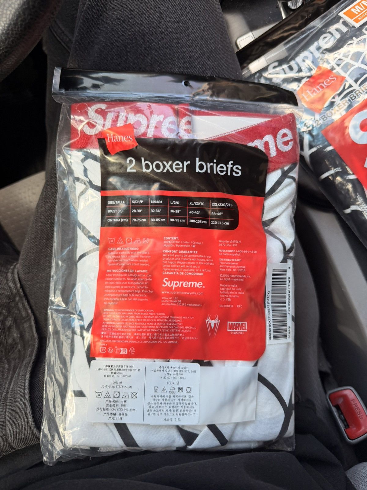 Supreme Supreme®/Hanes® Spider-Man Boxer Briefs (2 Pack) WHITE Size 32 - 3 Thumbnail