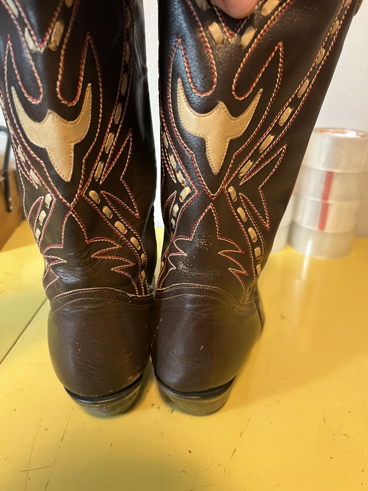 Vintage Vintage Destroyer Cowboy Boots Sz 11.5 Size US 11.5 / EU 44-45 - 6 Thumbnail