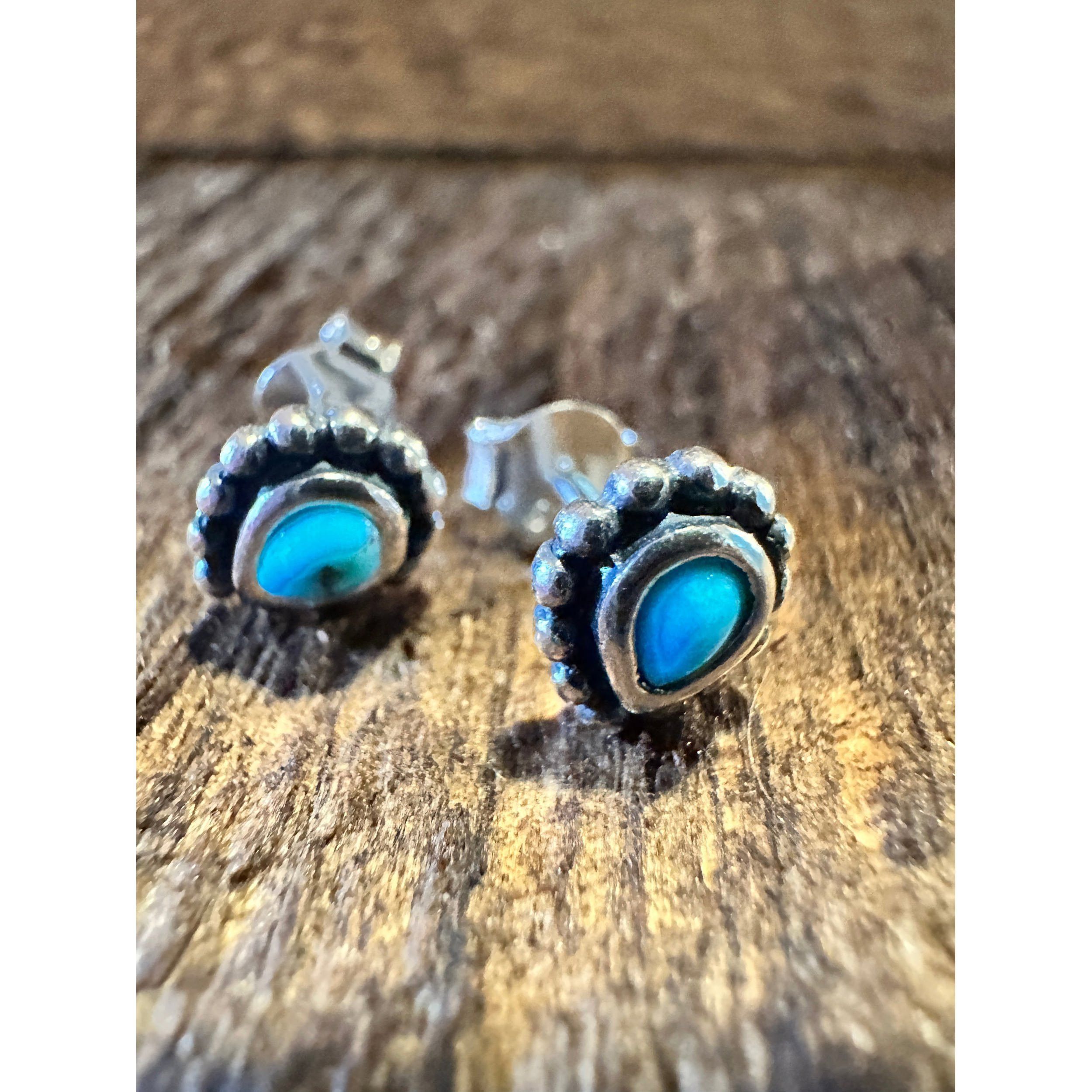 Other Navajo Sterling Silver Teardrop Turquoise Earrings with Gift Size ONE SIZE - 1 Thumbnail