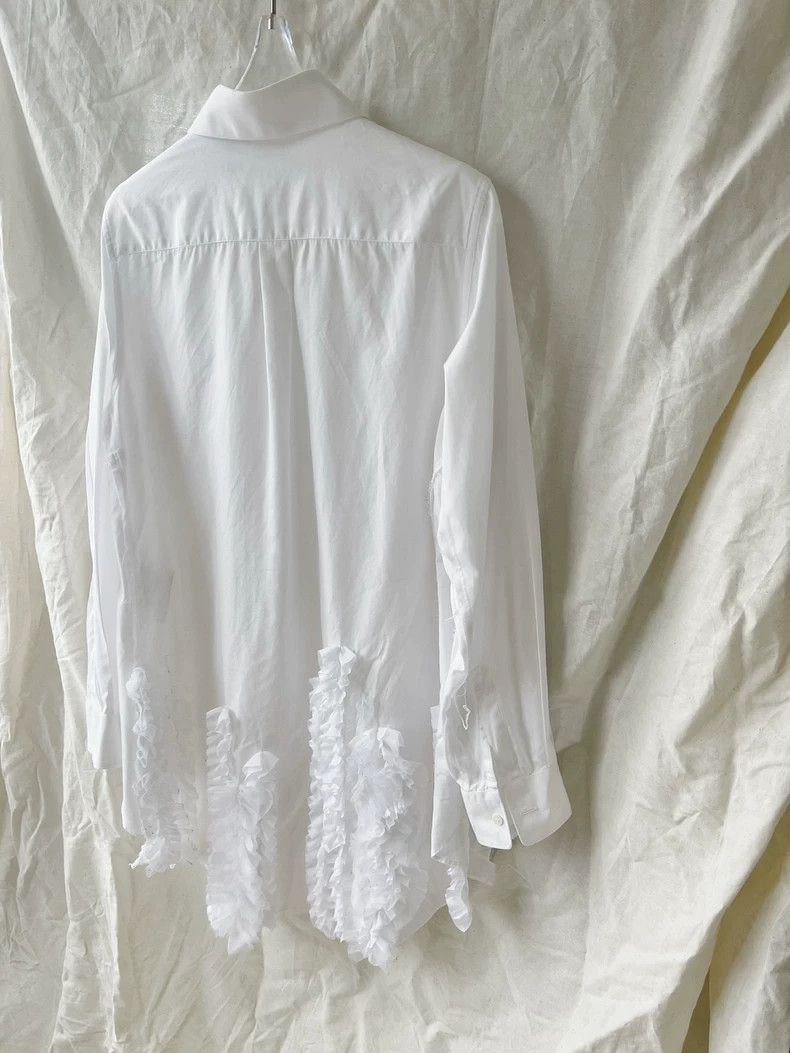 Comme des Garcons Comme Des Garcons Long Sleeve Pointed Collar Shirt Top wit Size S / US 4 / IT 40 - 7 Thumbnail