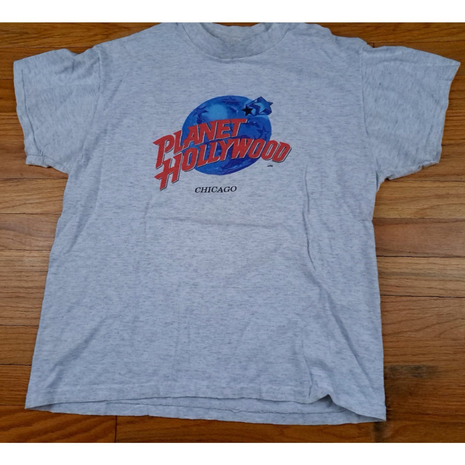 Planet Hollywood Planet Hollywood T-Shirt Set of 3, Medium, USA, Men, Short Sleeve, Red White Grey, Chicago Orlando Munich, 22in Chicago, 27in Orlando, 25in Munich Size US M / EU 48-50 / 2 - 3 Thumbnail