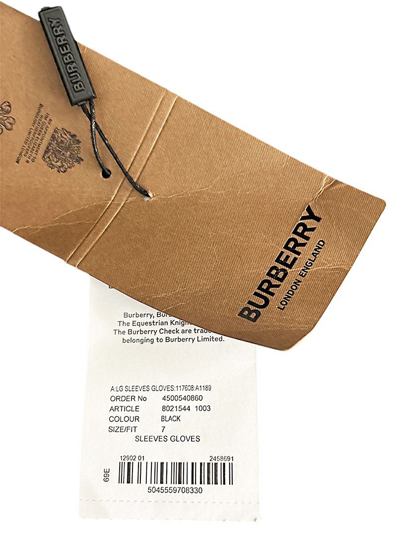 Burberry Burberry Black Chenille Puffy Sleeve Gloves (US Size 7) Size ONE SIZE - 9 Thumbnail