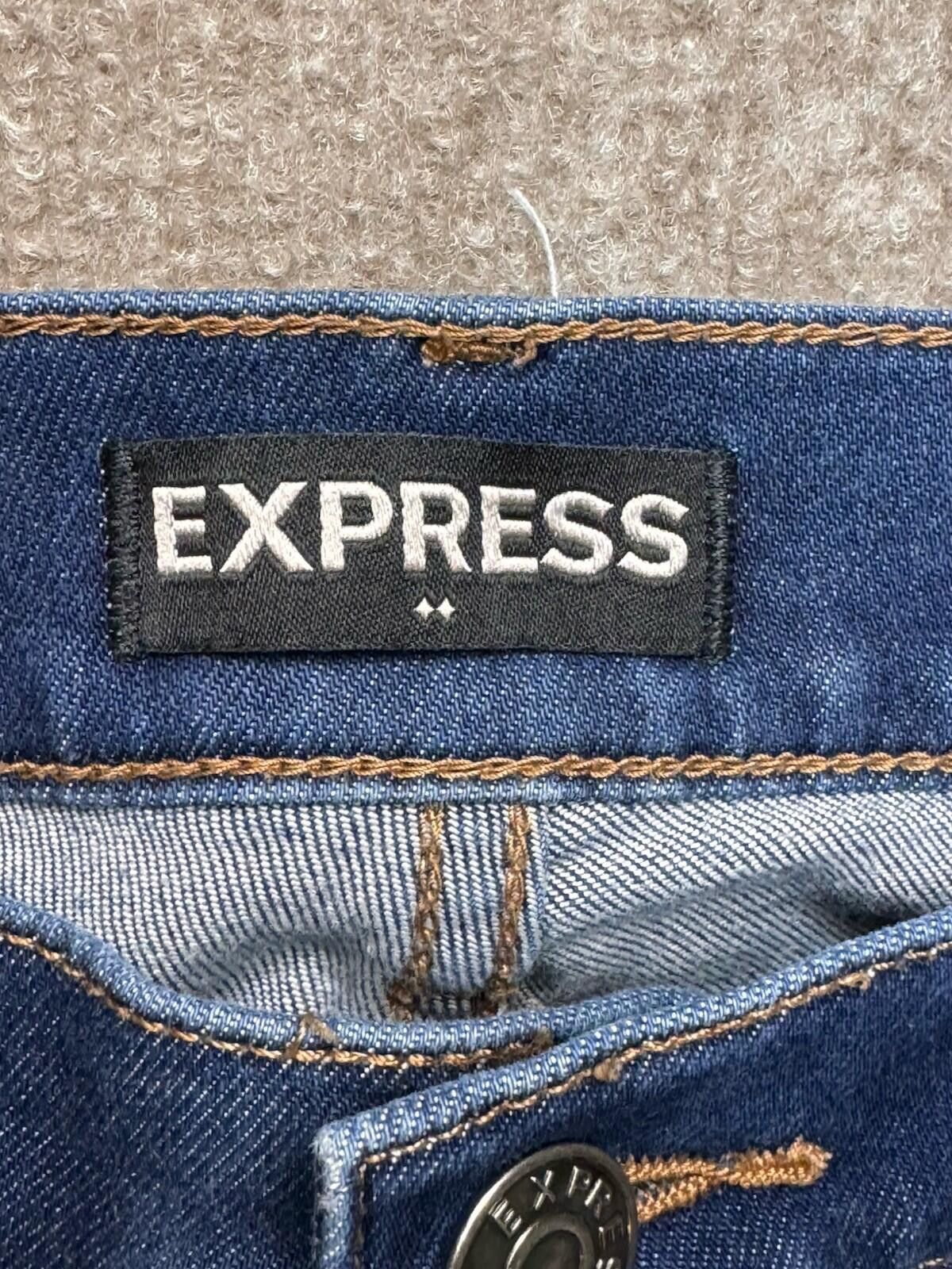 Express Express Jeans Womens EXP Mid Rise Distressed Skinny 8 755 Size 30" / US 8 / IT 44 - 4 Thumbnail