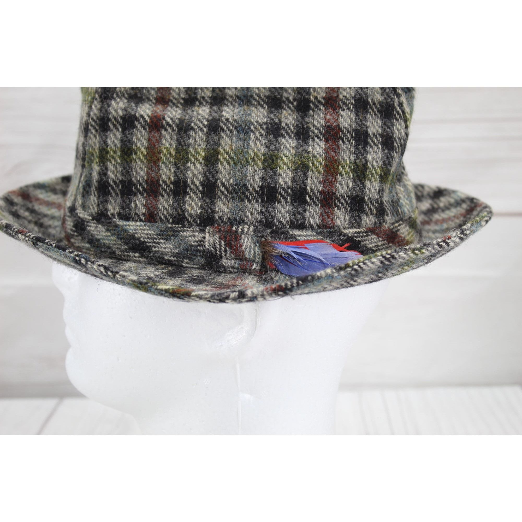 L.L. Bean × Vintage Vtg LL Bean Multi Houndstooth Fedora Lined Hat Size ONE SIZE - 3 Thumbnail