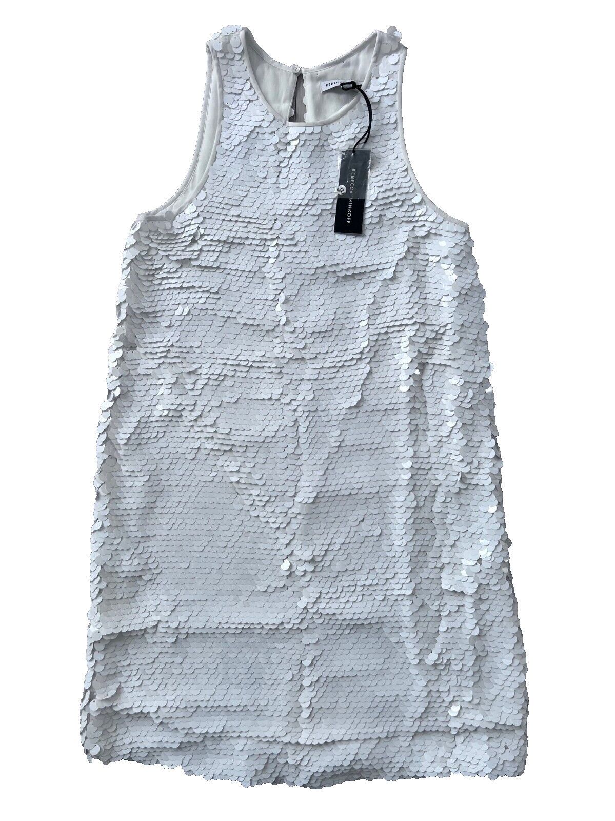 Rebecca Minkoff Rebecca Minkoff Sequin Alabaster Dress White ( XS ) Size XS / US 0-2 / IT 36-38 - 2 Thumbnail