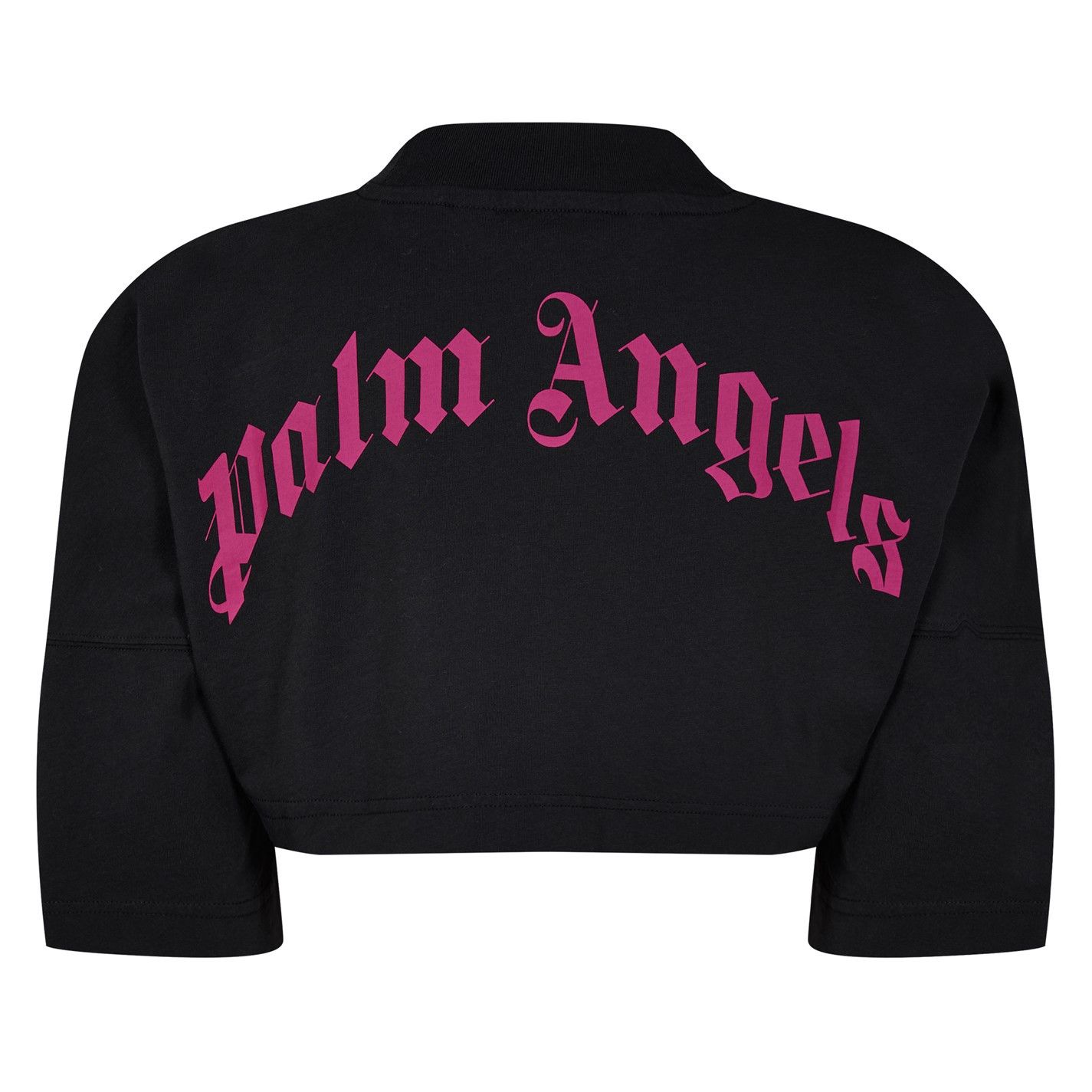 Palm Angels o1g2r1mq0325 Logo Crop T-Shirt in Black Size L / US 10 / IT 46 - 2 Thumbnail