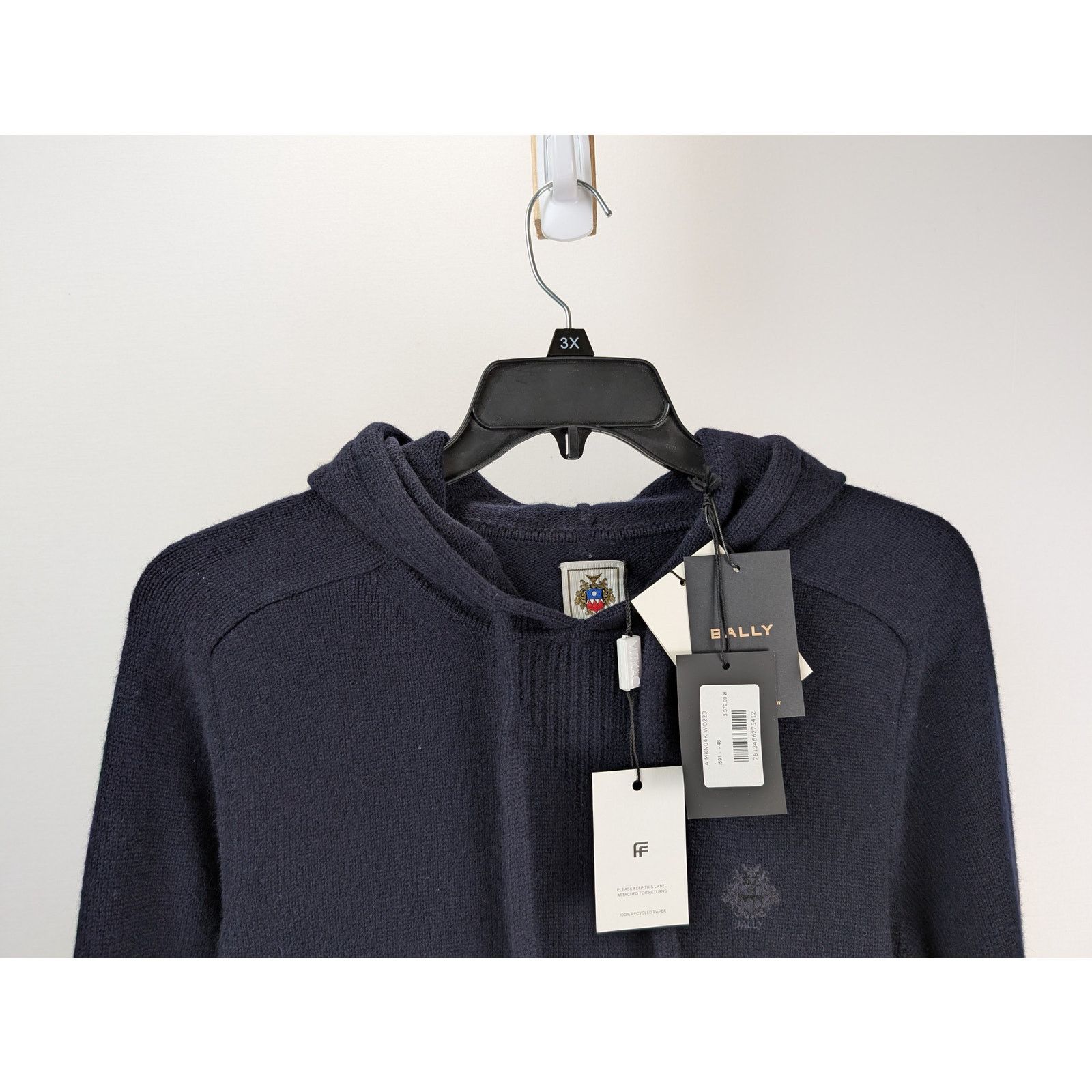 Bally o1rshd1 CC20 Hoodie with Logo Embroidery in Navy Size US M / EU 48-50 / 2 - 2 Thumbnail