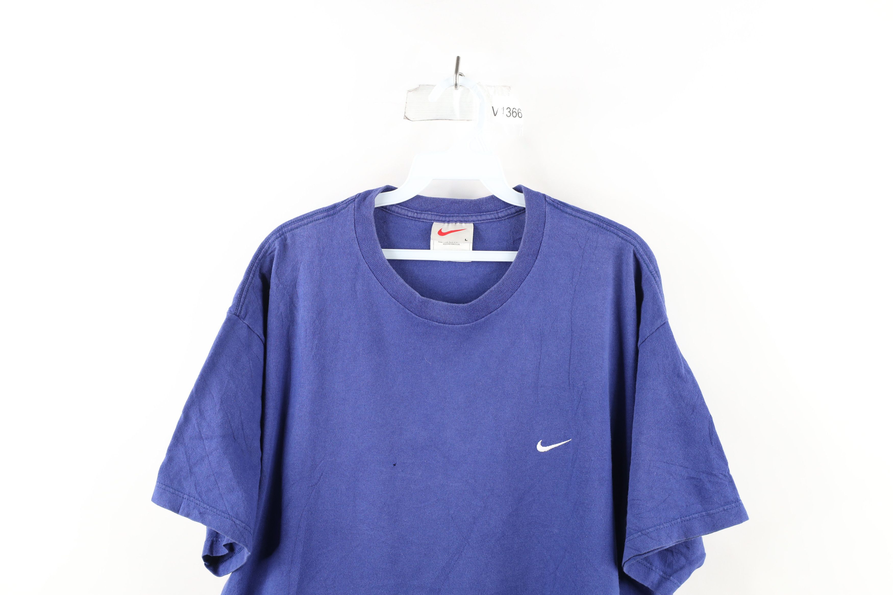 Nike Vintage 90s Nike Travis Scott Mini Swoosh T-Shirt Blue USA Size US L / EU 52-54 / 3 - 2 Thumbnail