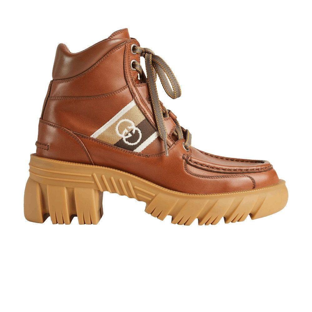 Gucci Gucci Brown “Interlocking G” Ankle Boots Size 41 Size US 7 / EU 40 - 1 Thumbnail